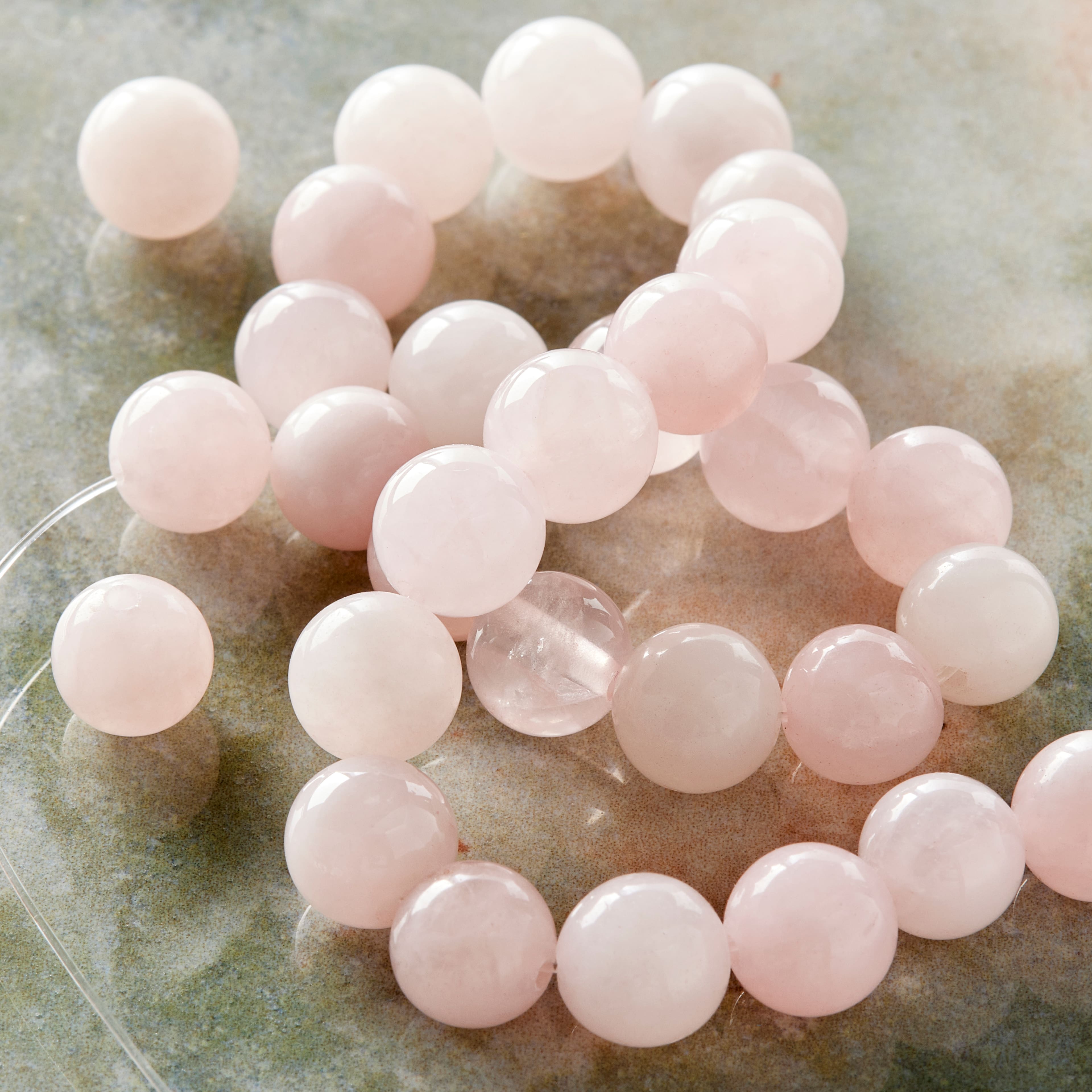 Rose Quartz Round Beads by Bead Landing™, 8mm