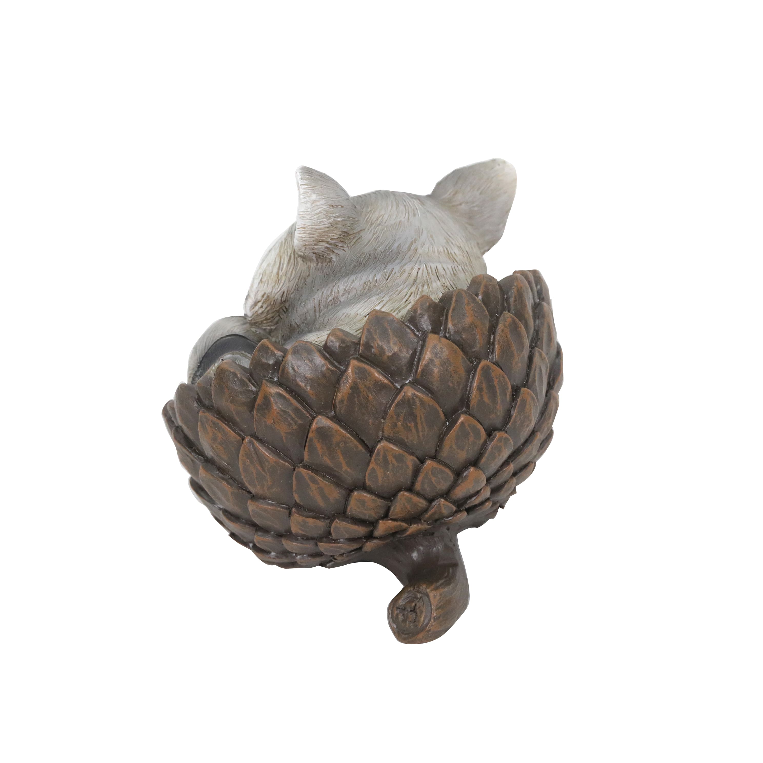 3.25" Sleeping Raccoon in Acorn Cap Tabletop Décor by Ashland®