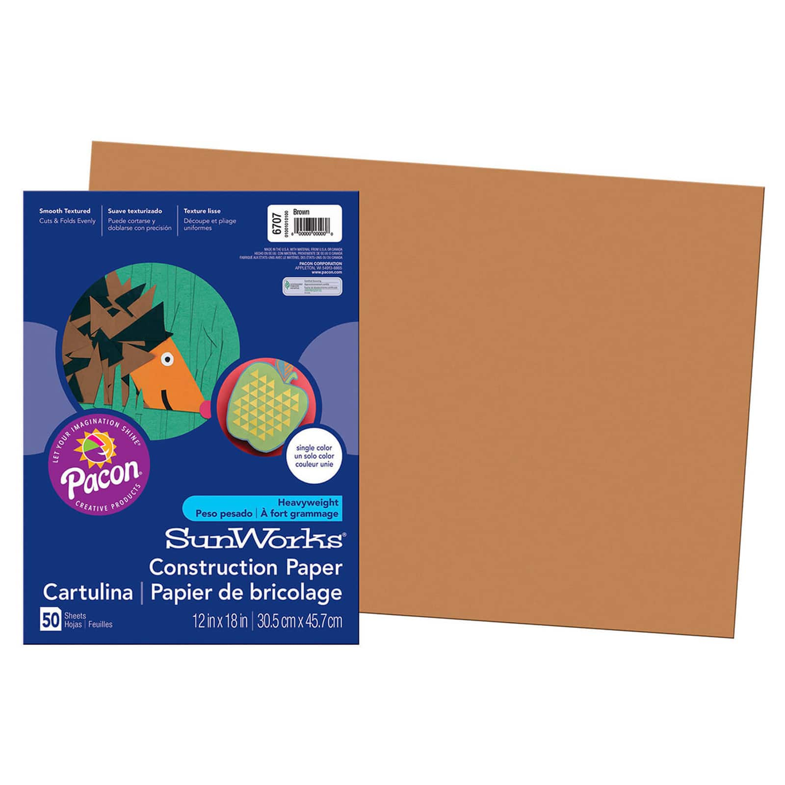 SunWorks Construction Paper, Brown