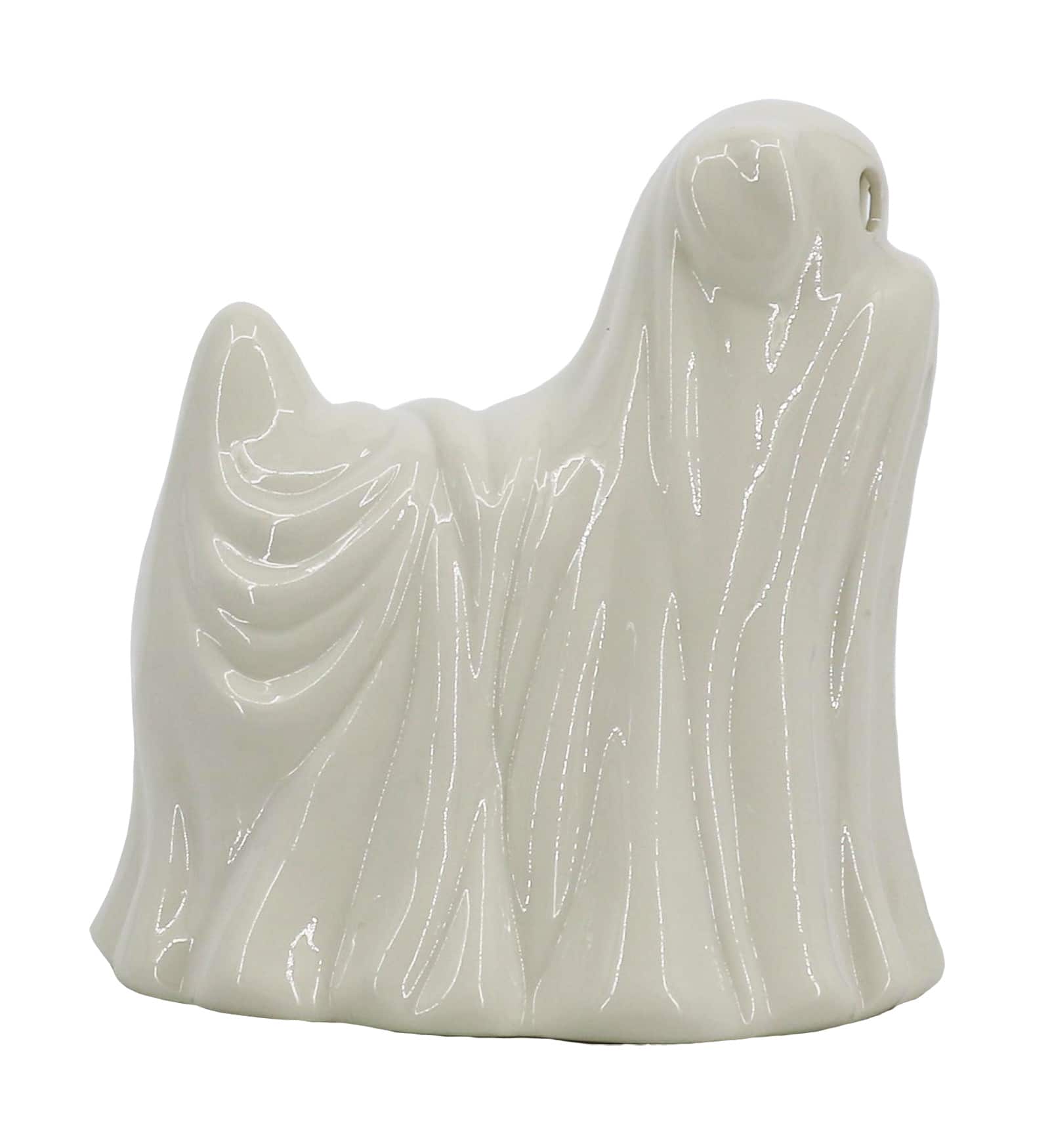 6.75&#x22; White Ghost Dog Pre-Lit Ceramic Tabletop D&#xE9;cor by Ashland&#xAE;
