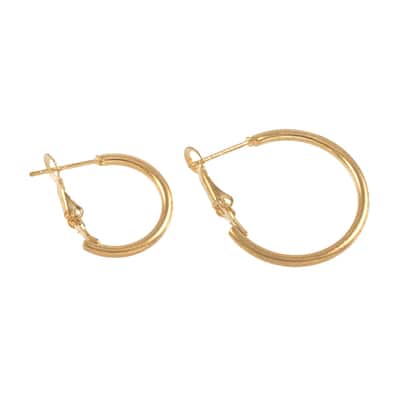 Premium Metals Gold Hoop Earrings by Bead Landing™ image