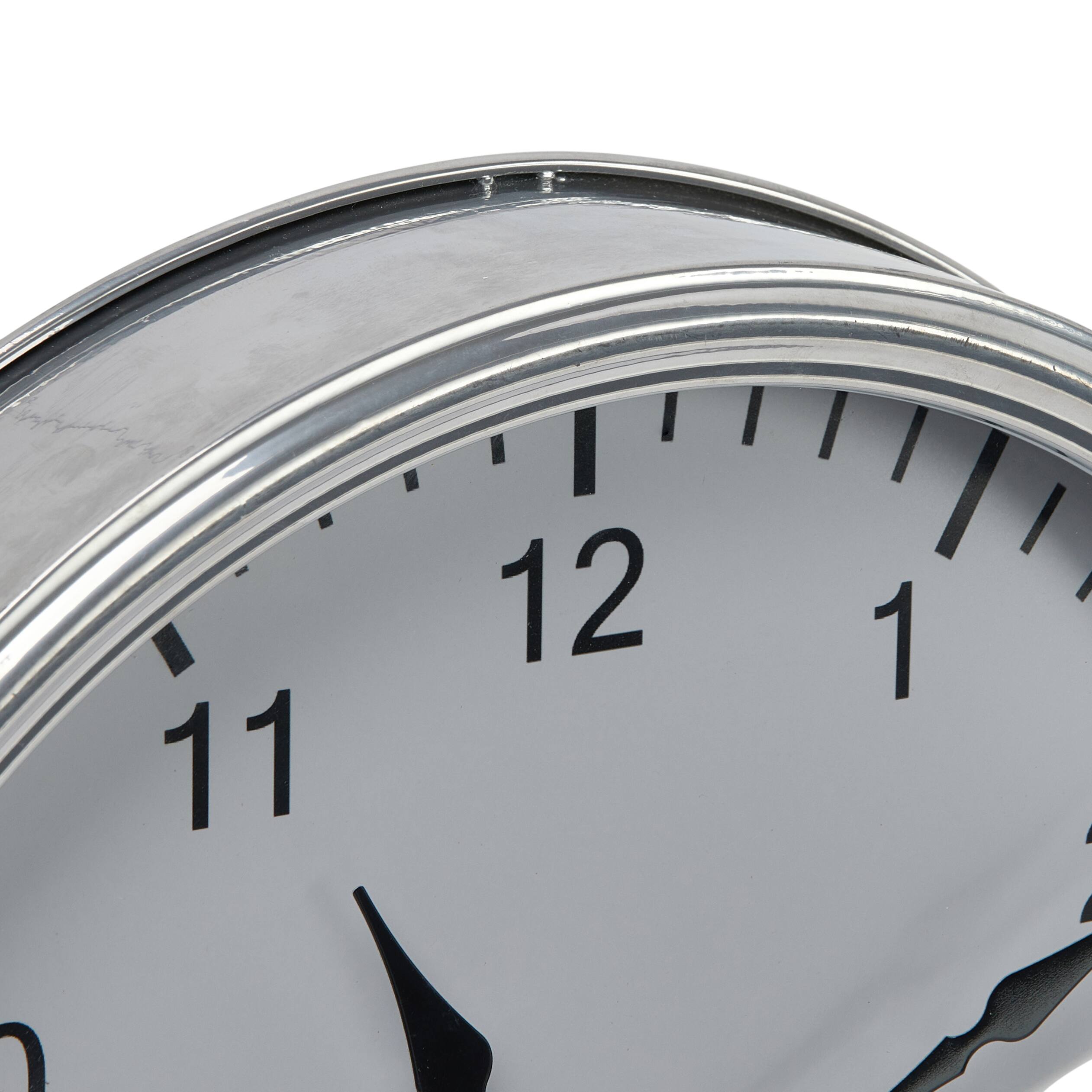 Hello Honey® 14" Antique Nickel Finish Classic Round Metal Wall Clock