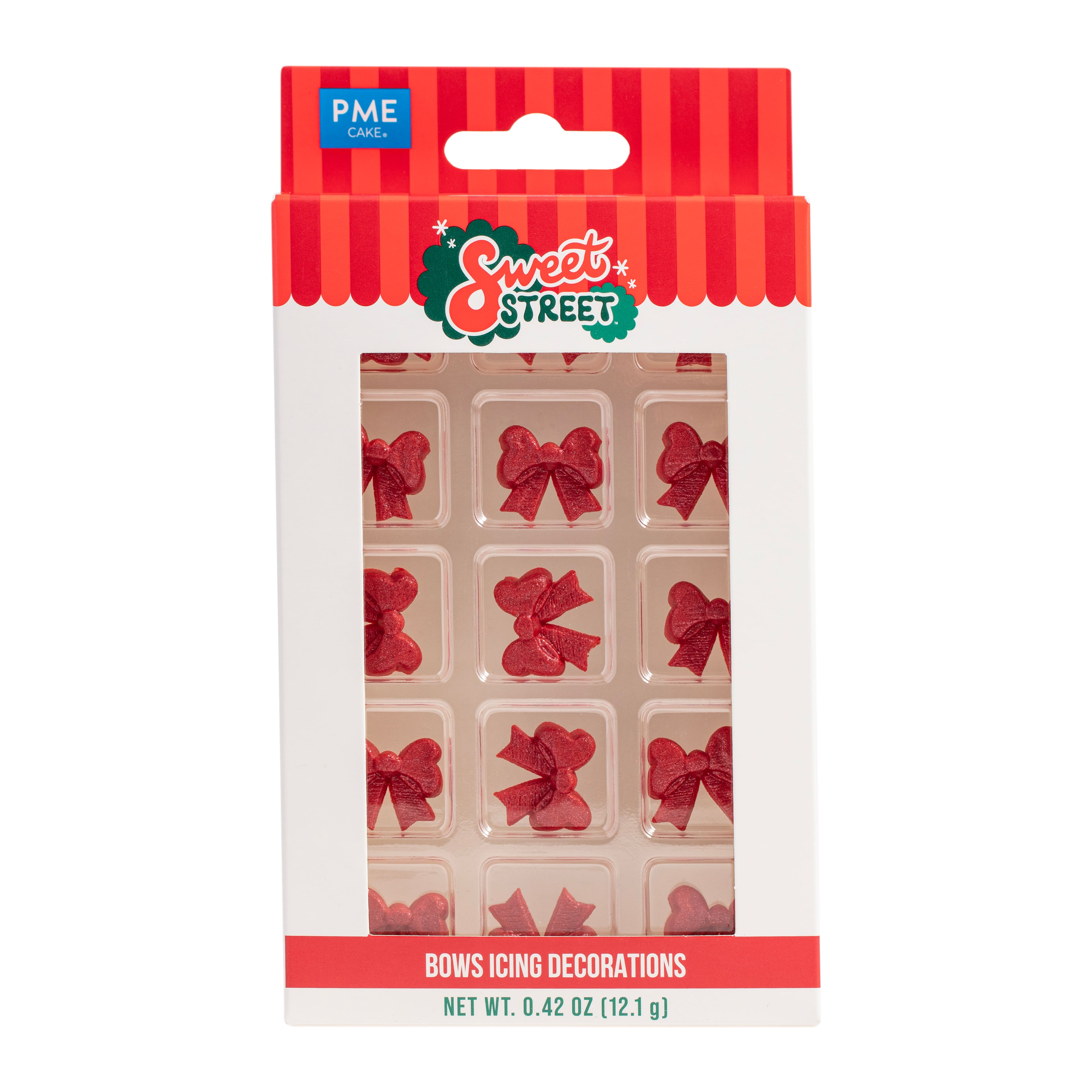 PME Cake Sweet Street&#xAE; Red Bows Icing Decorations