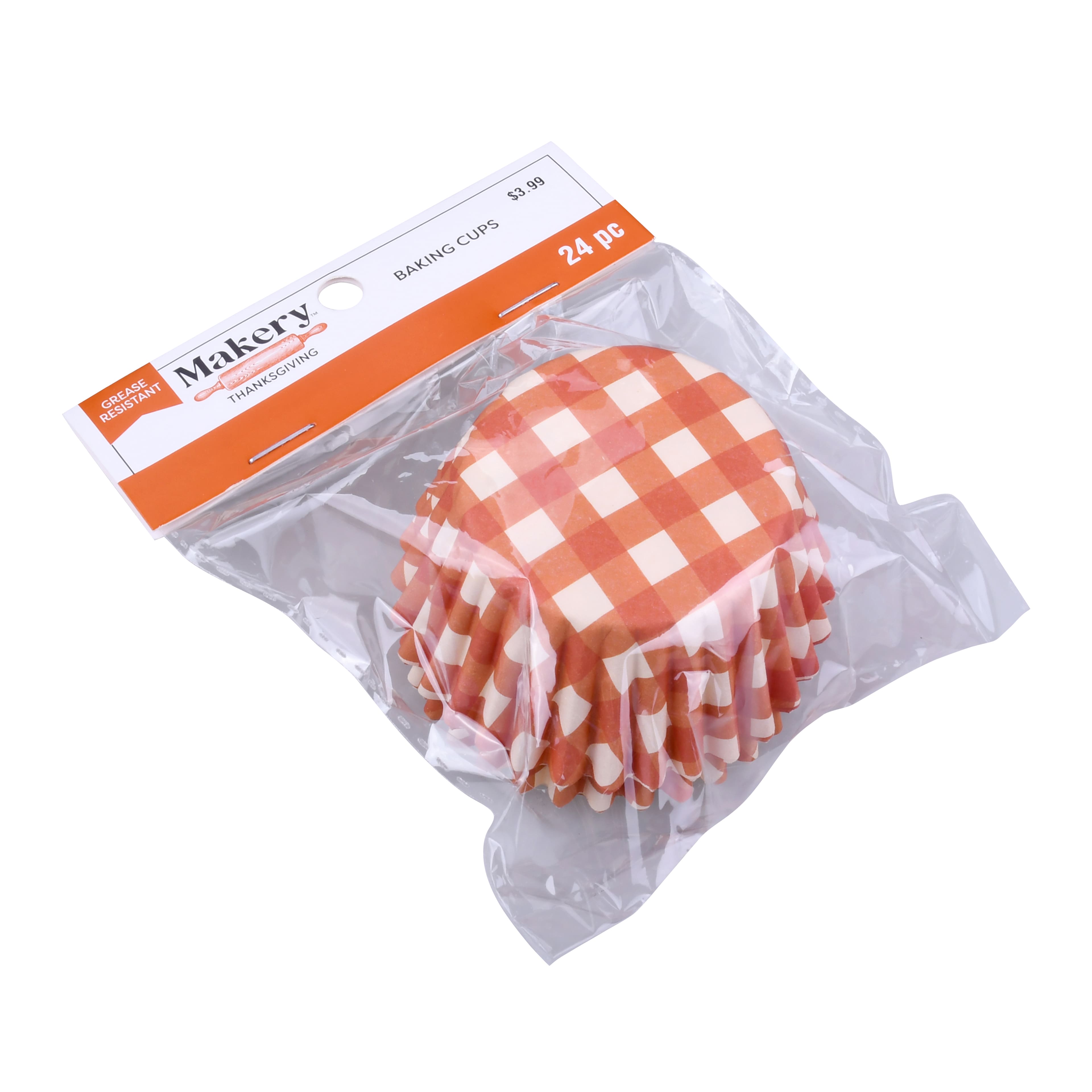 Plaid Pumpkin Baking Cups, 24ct. by Makery&#x2122;
