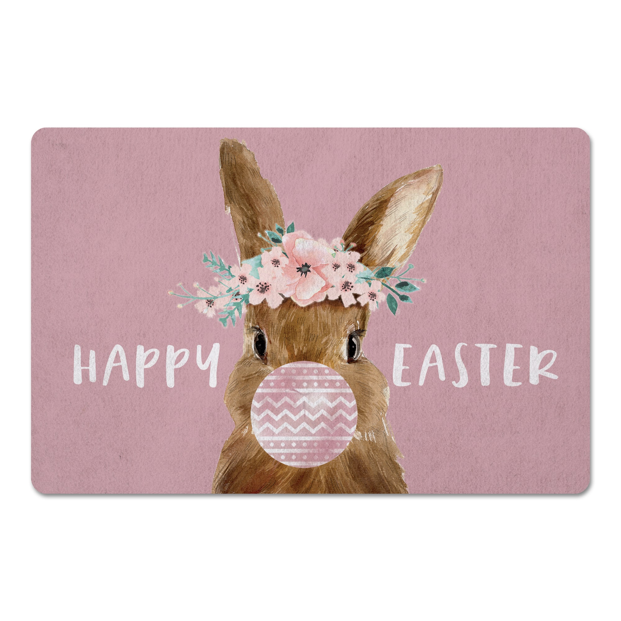 Easter Bunny Bubblegum 18&#x22; x 27&#x22; Floor Mat