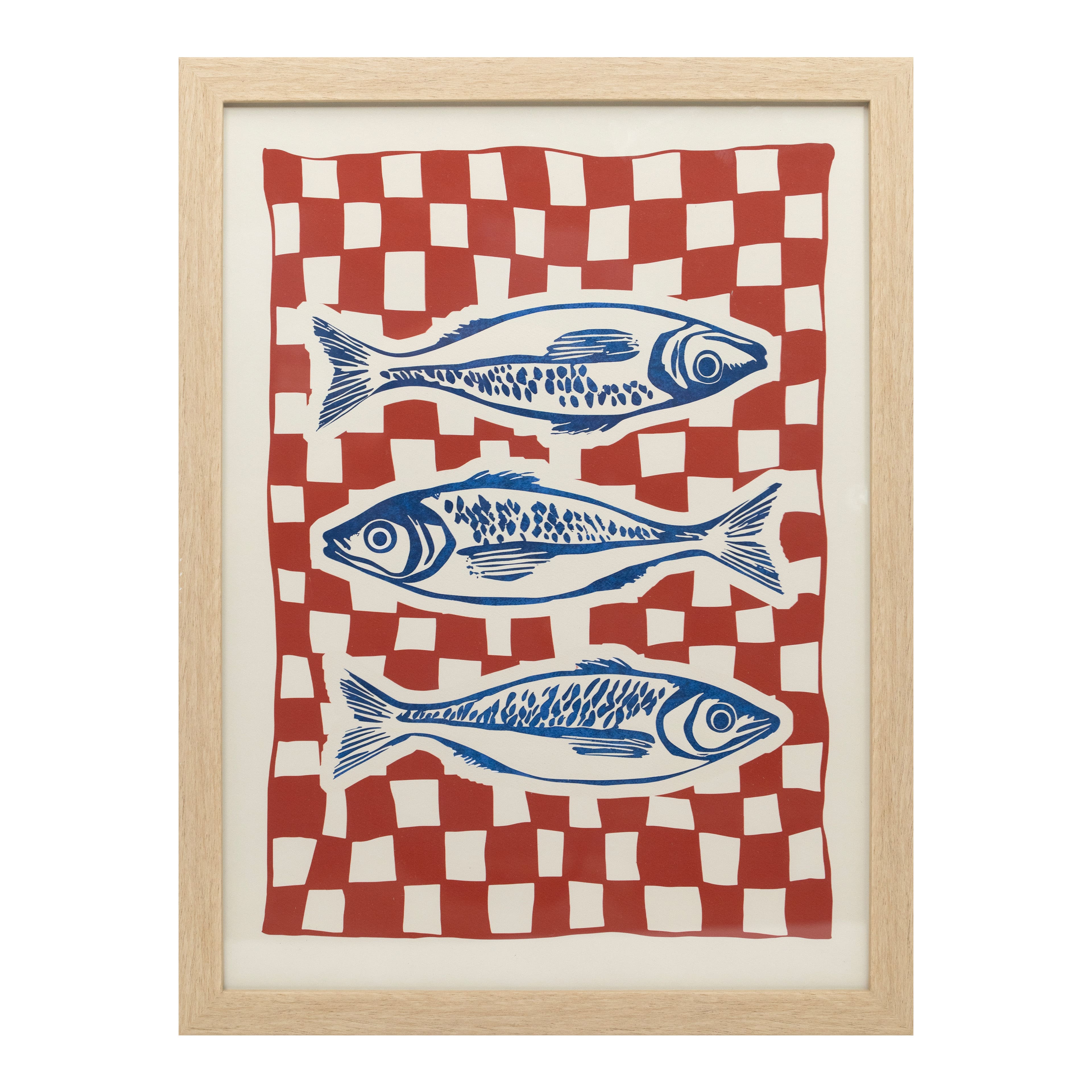 12&#x22; x 16&#x22; Blue Fish Framed Wall D&#xE9;cor by Ashland&#xAE;