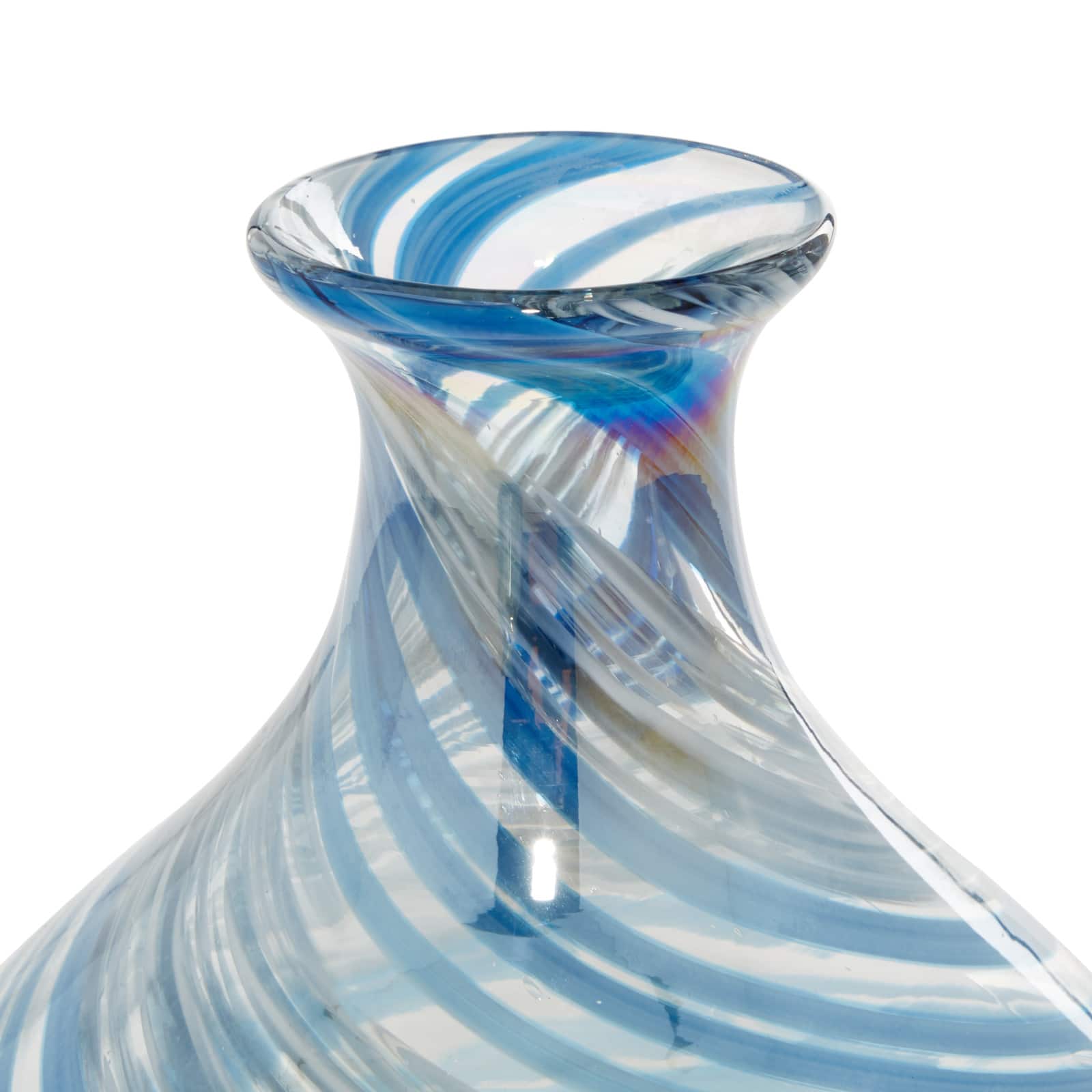 Blue Contemporary Glass Vase Set