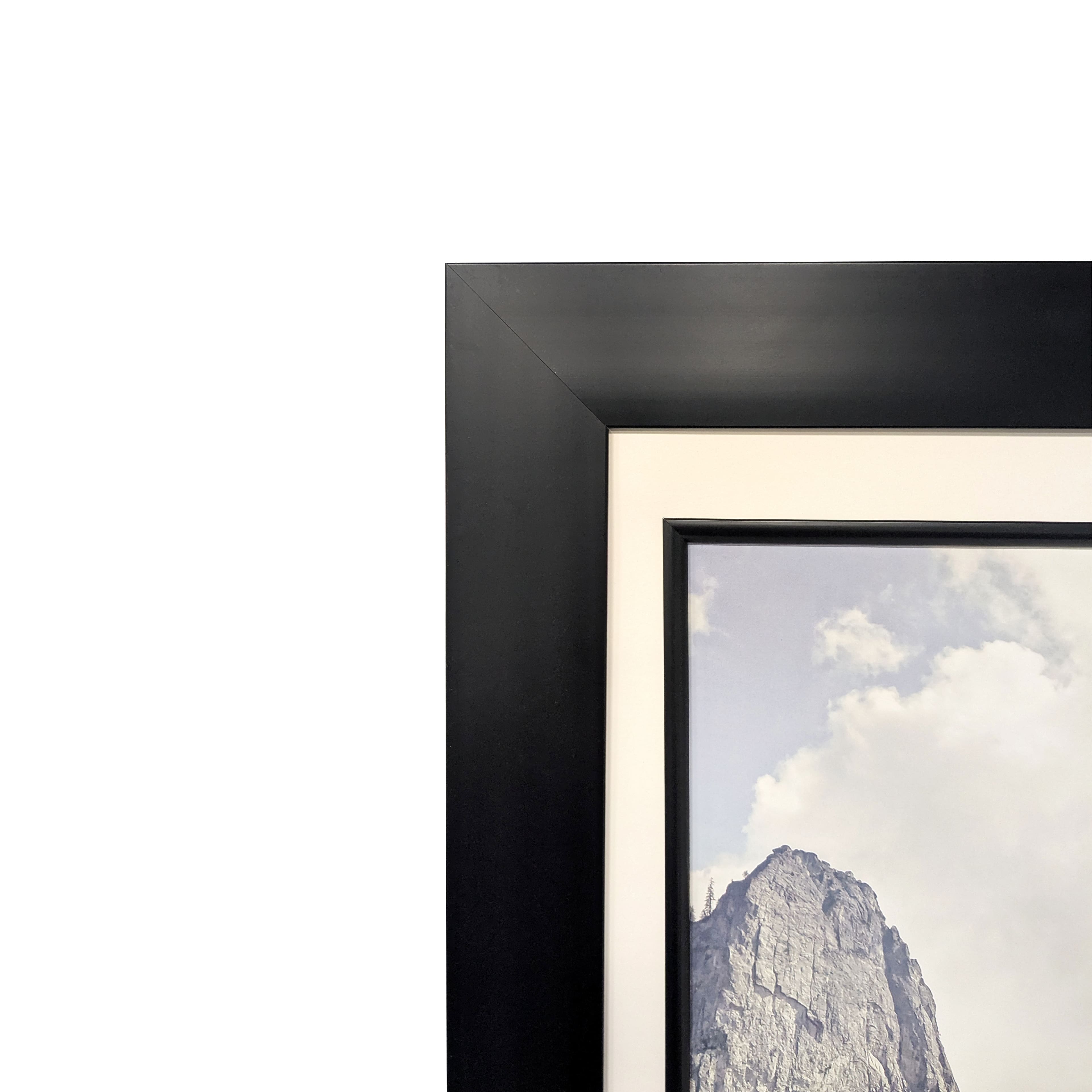 Home Black Flat Frame with Beveled Mat by Studio D&#xE9;cor&#xAE;