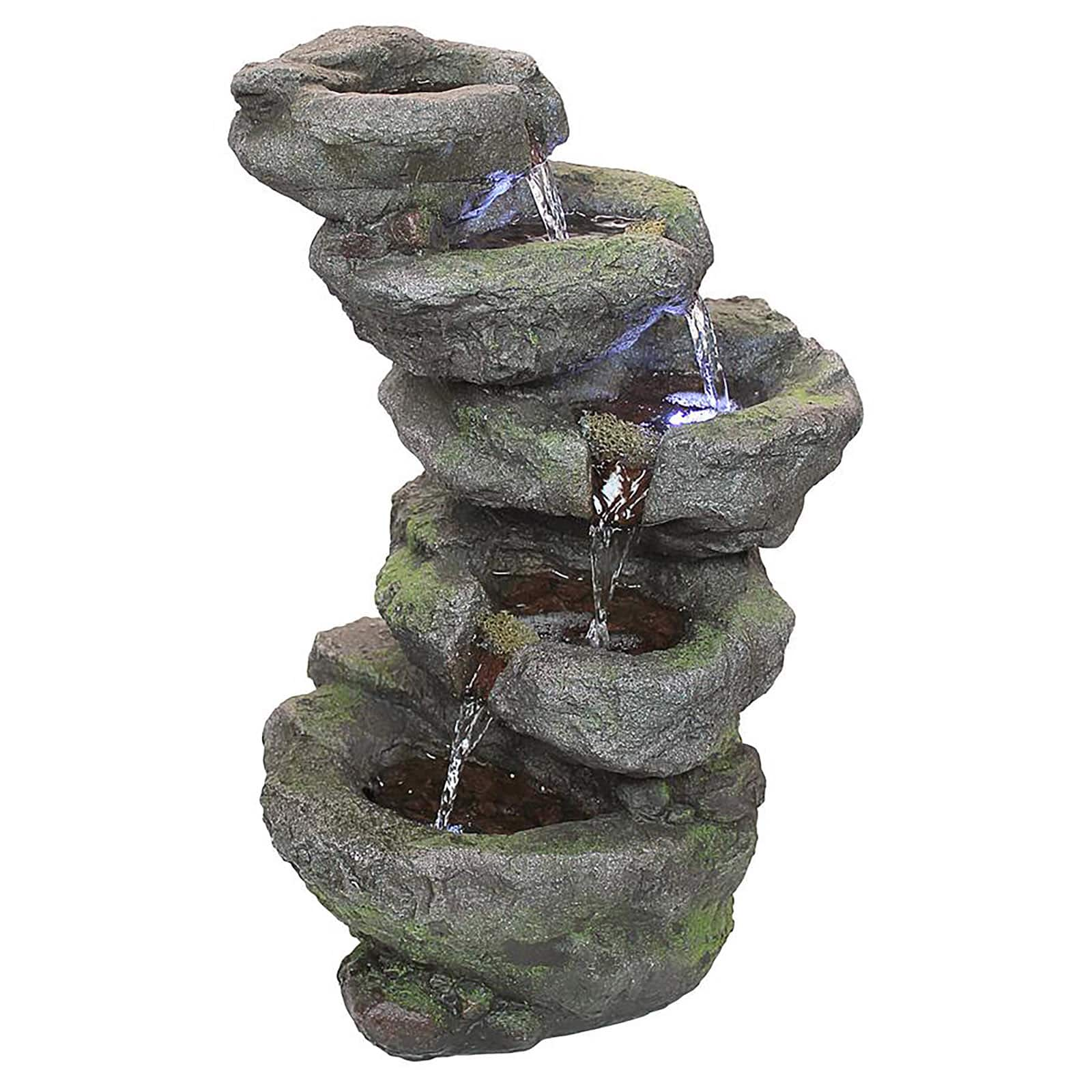 Design Toscano Breakneck Falls Illuminated Garden Fountain