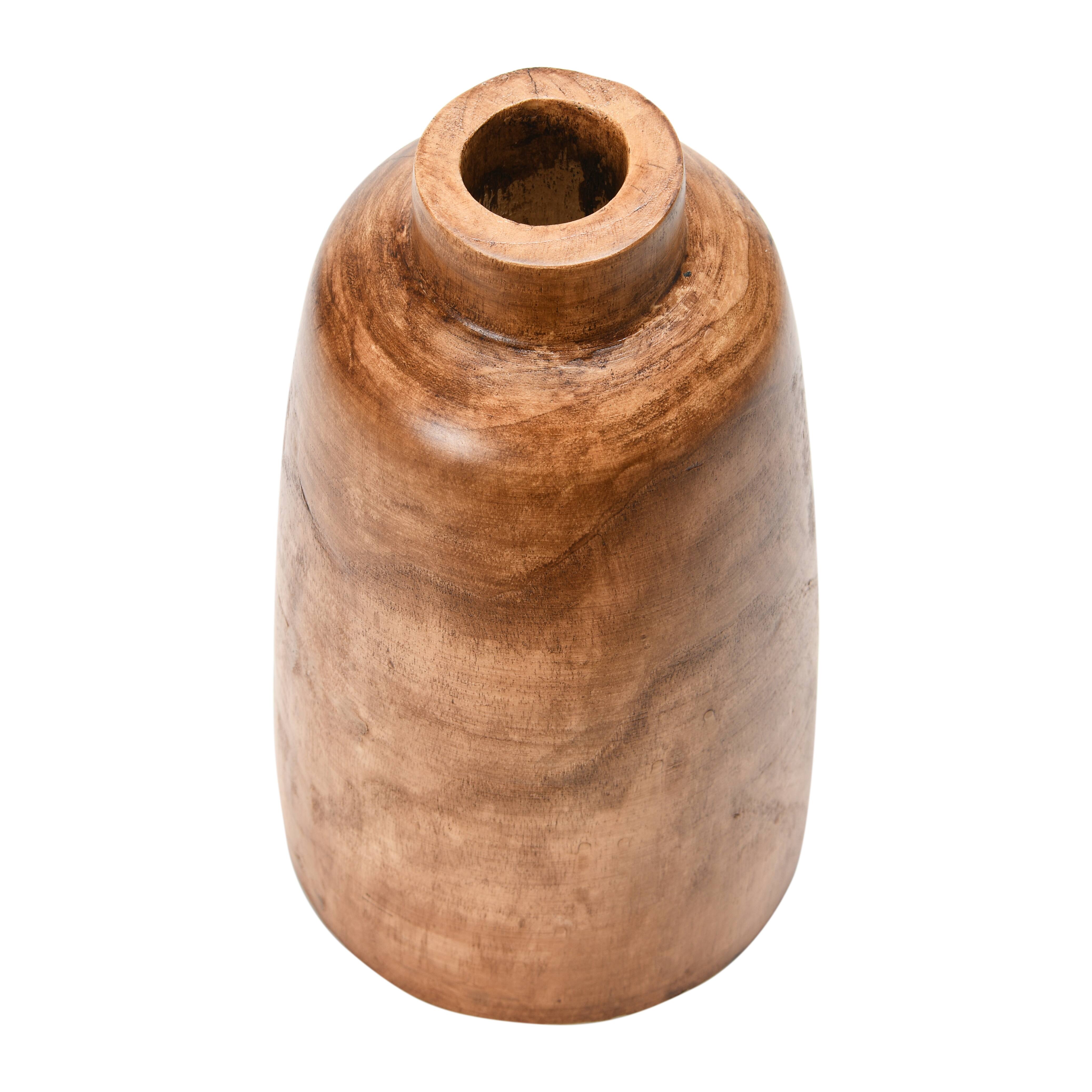 Hello Honey&#xAE; 14.5&#x22; Brown Paulownia Wood Vase