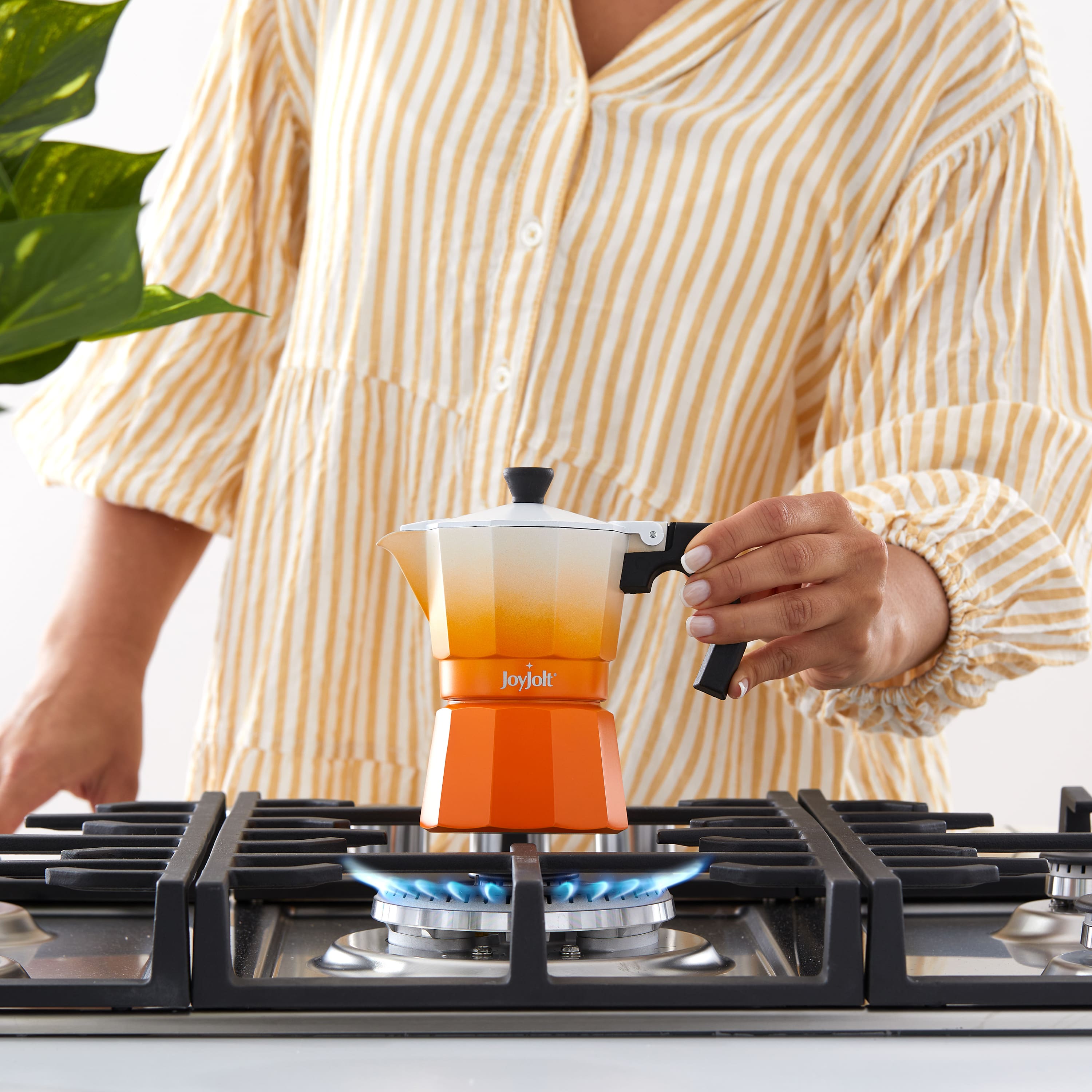 JoyJolt® Italian Moka Pot 6 Cup Stovetop Aluminum Espresso Maker