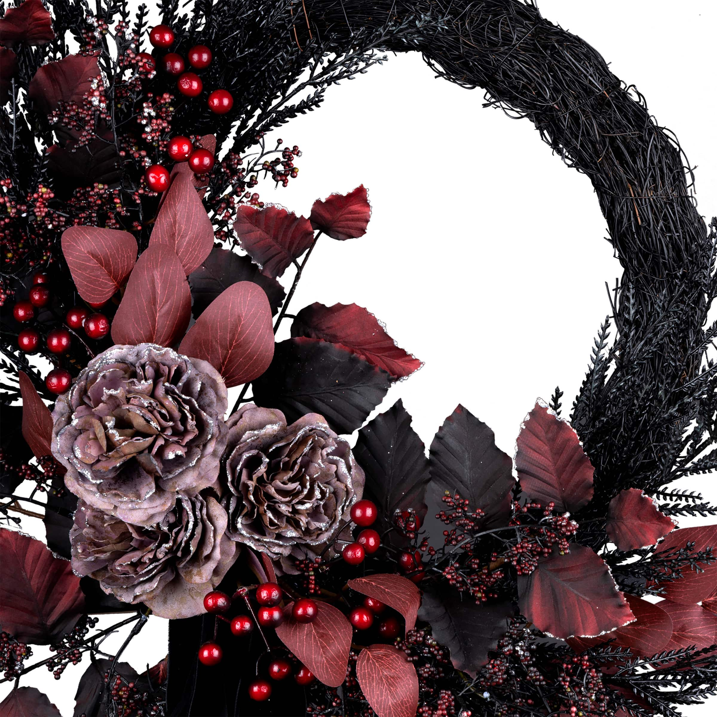 24&#x22; Red Widow Eucalyptus Wreath