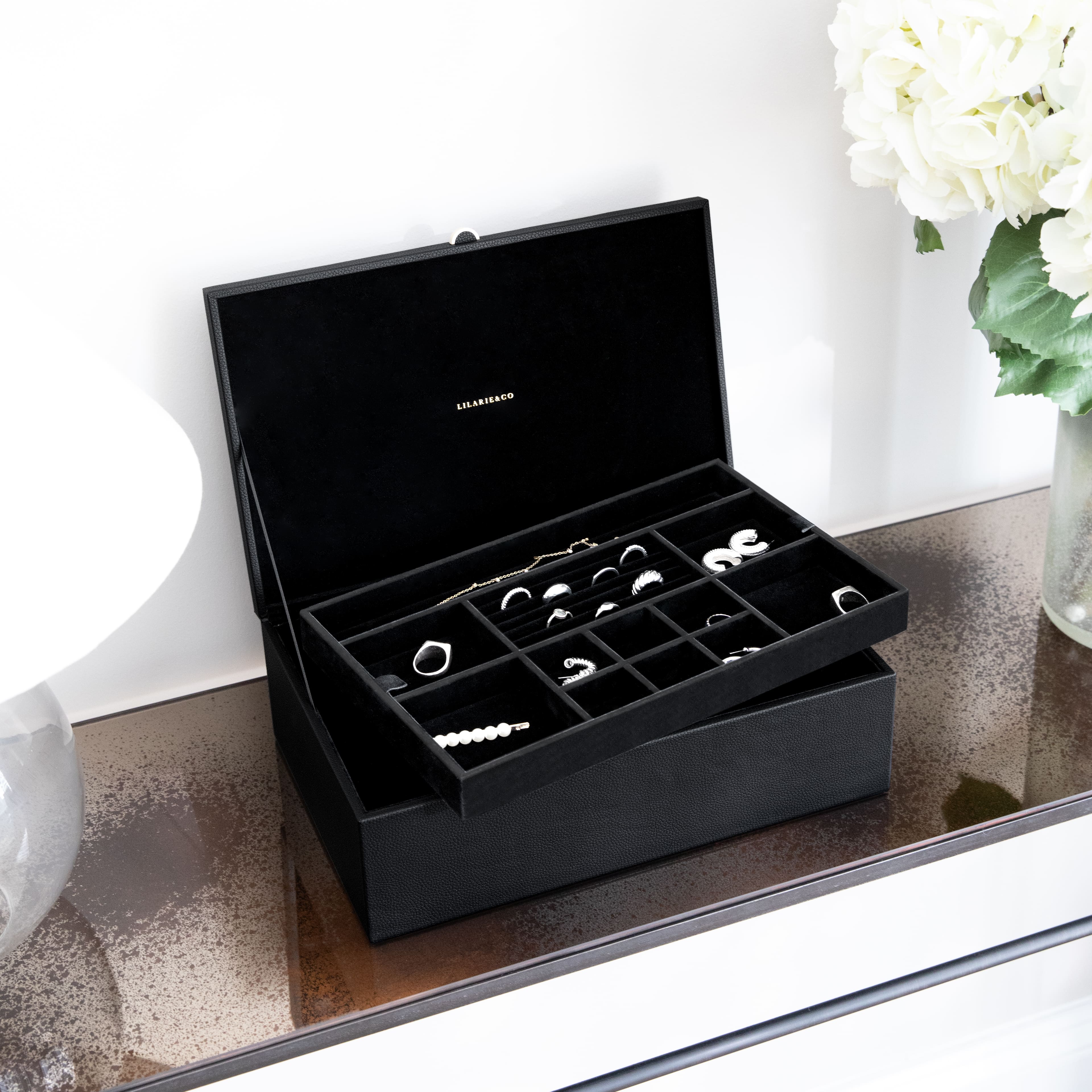 Lilarie & Co. Medium Jewellery Box with Removable Tray