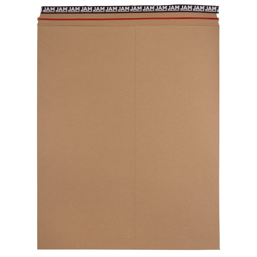 JAM Paper 17&#x22; x 21&#x22; Brown Kraft Flat Photo Mailer Peel &#x26; Seal Closure Envelopes, 6ct.