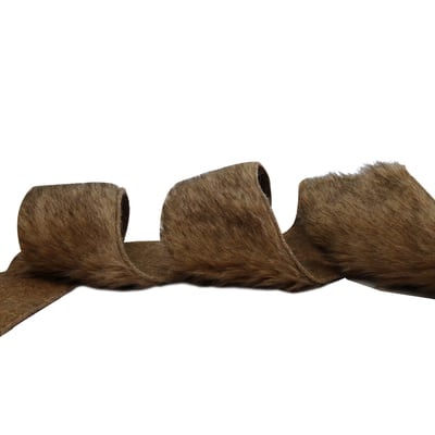 4" Brown Wired Faux Fur Trim by Celebrate It® image