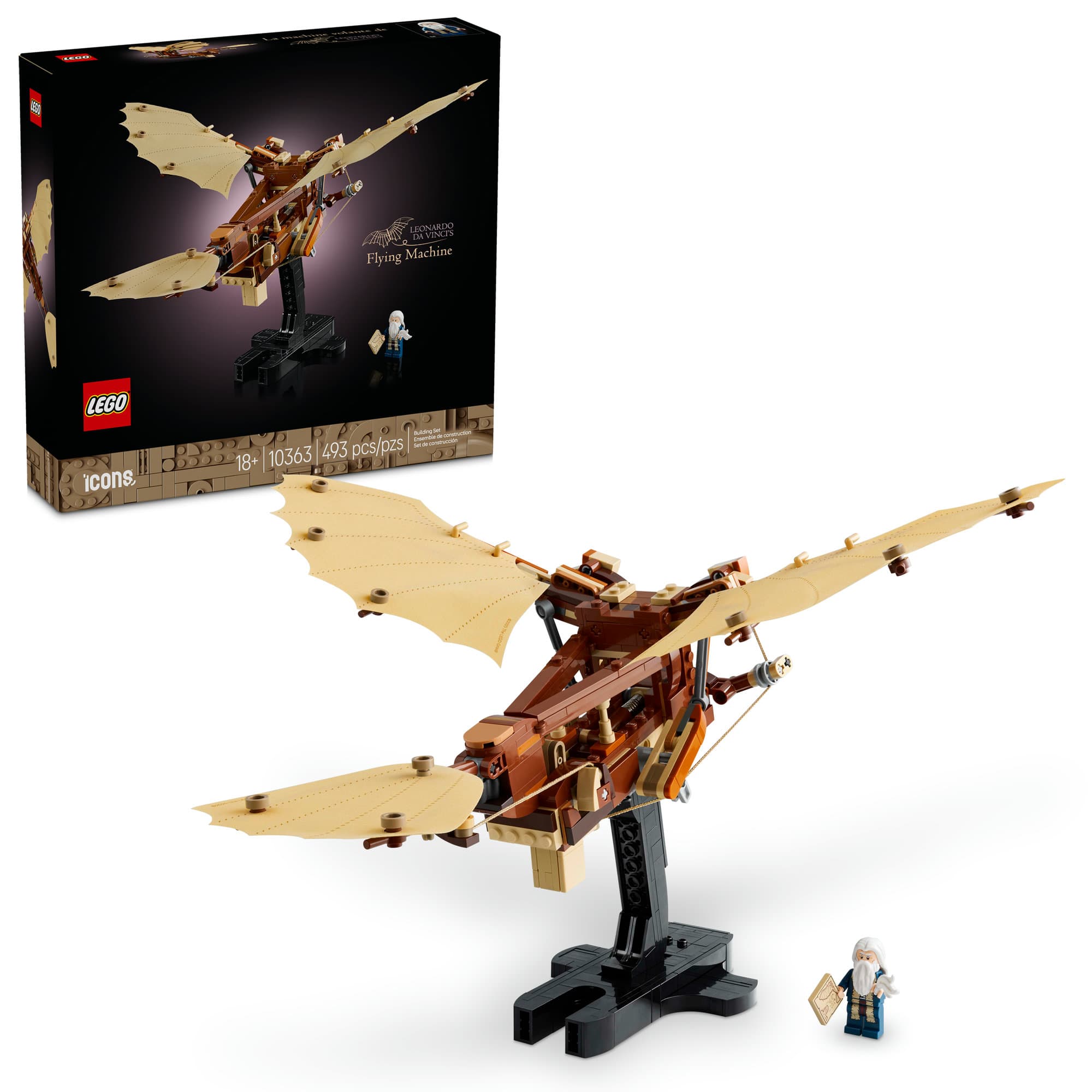 LEGO&#xAE; Icons Leonardo da Vinci&#x2019;s Flying Machine Desk Decor Set for Adults 10363