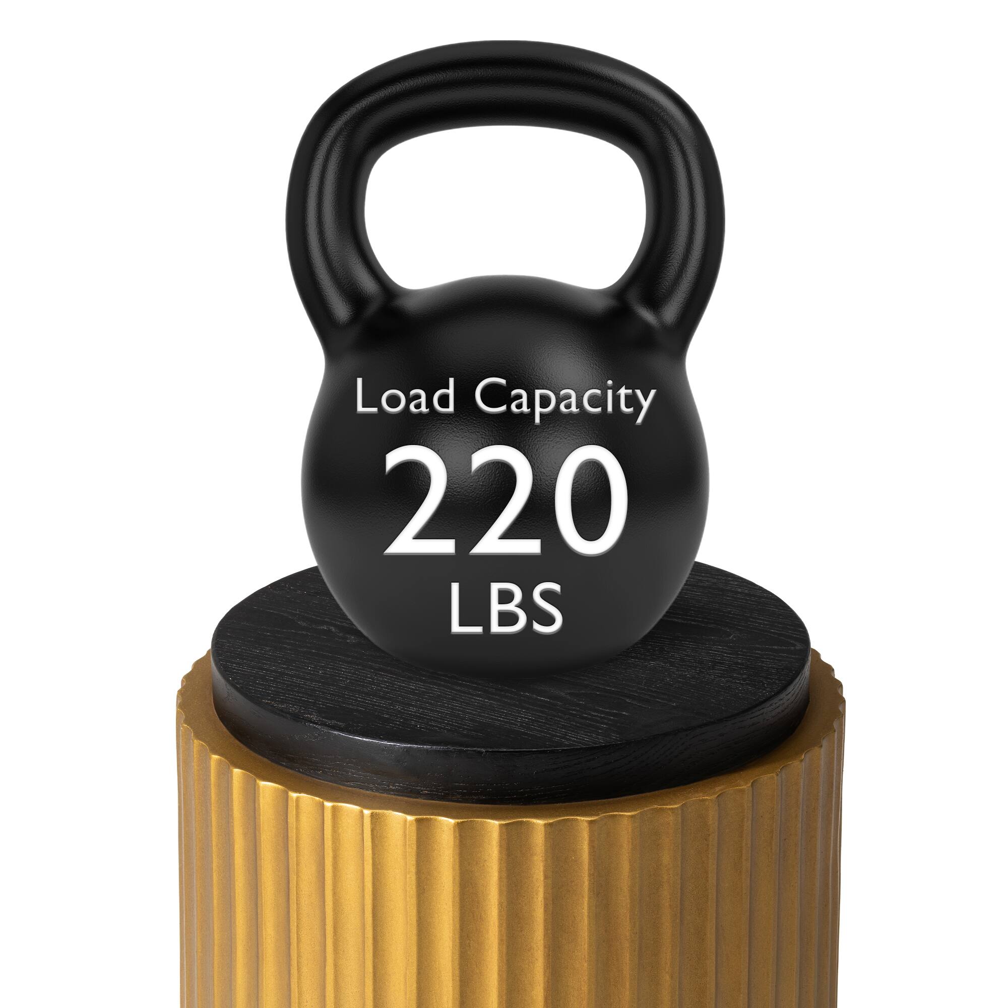 Glitzhome&#xAE; 17.5&#x22; Antique Gold Fluted Side Table