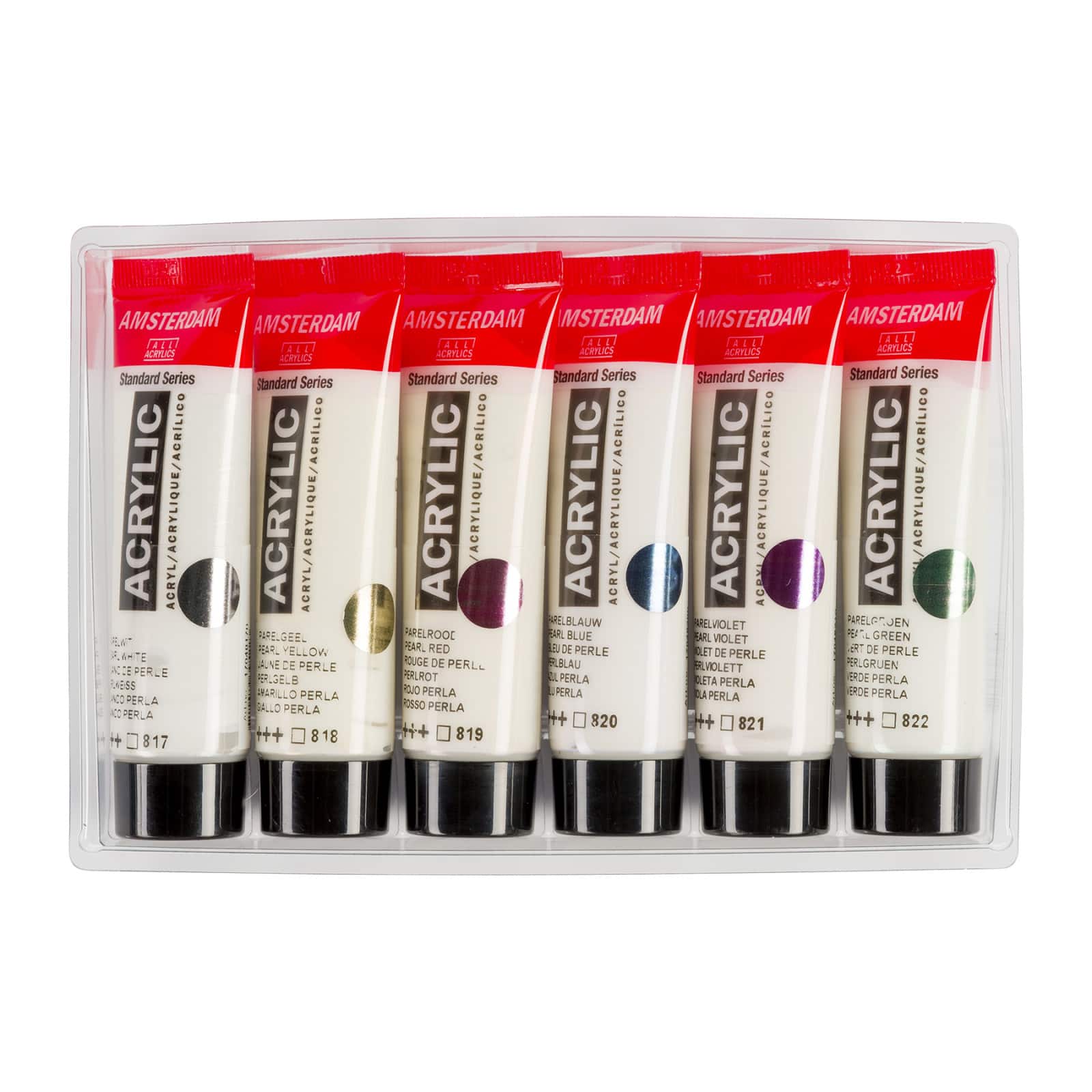 Amsterdam Standard 6 Color Pearlescent Acrylic Paint Set