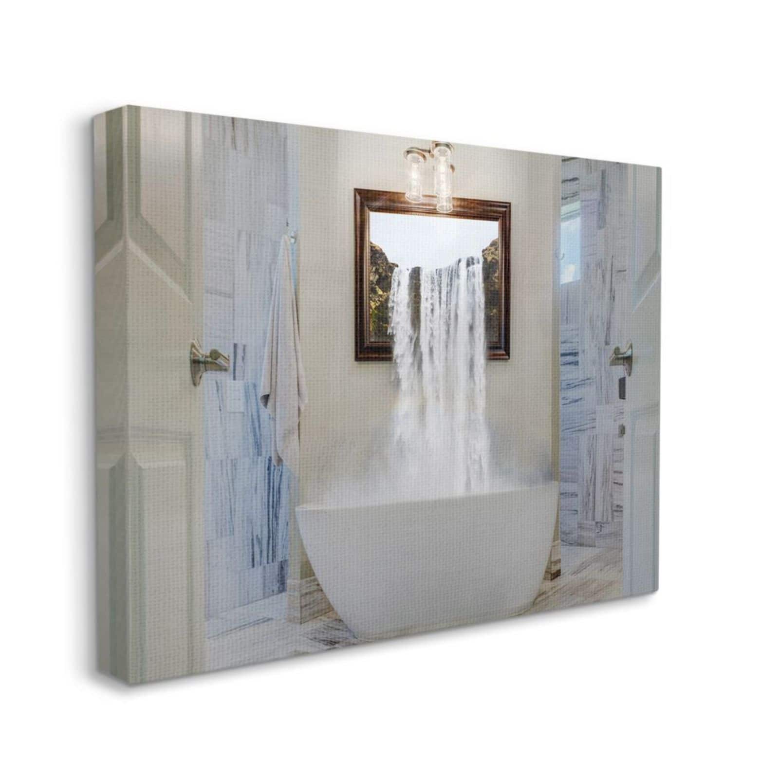 Bathtub Waterfall Abstract Bathroom Photograph Wall Art
