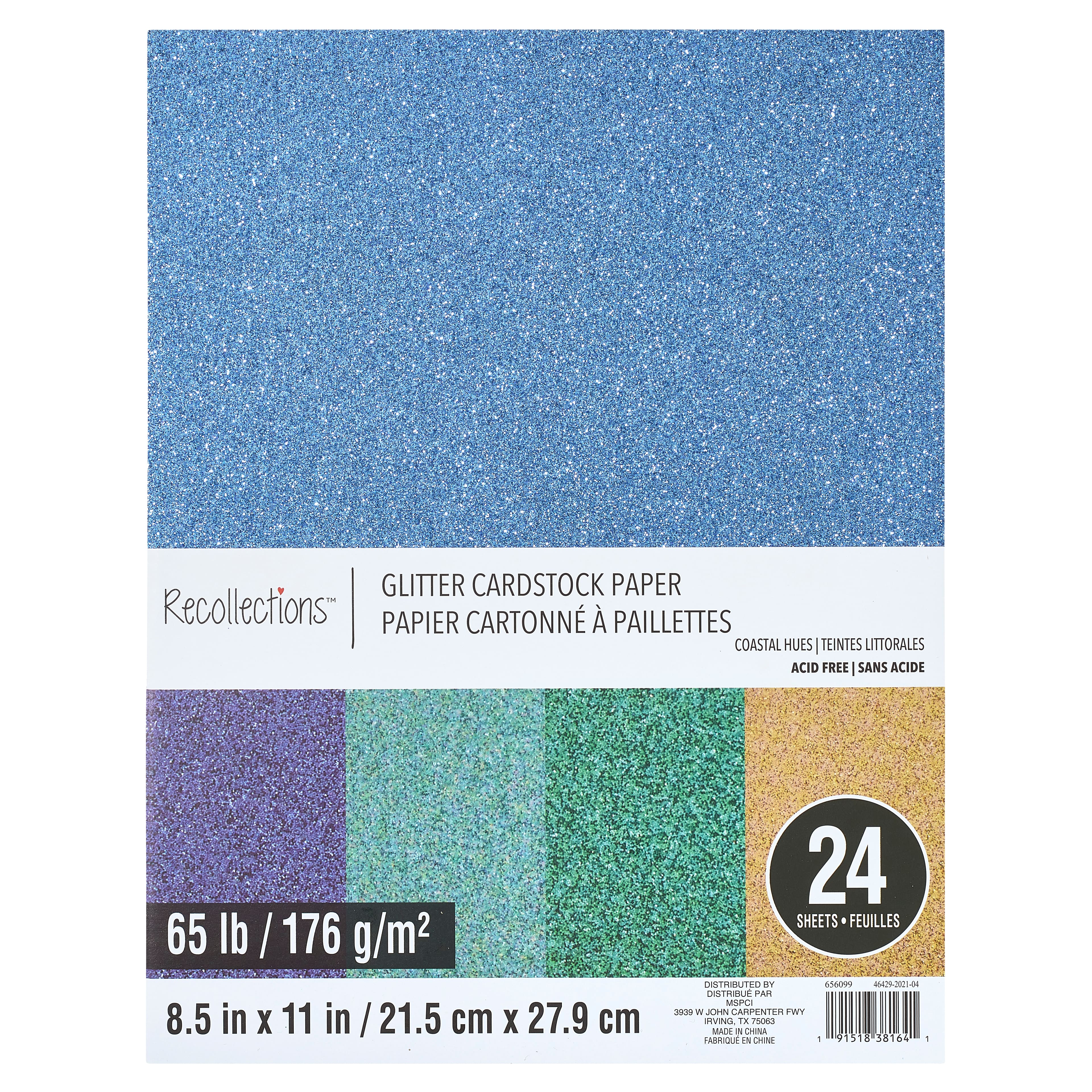 Recollections michaels glitter 12; x 12; cardstock paper pack by  recollections, 24 sheets