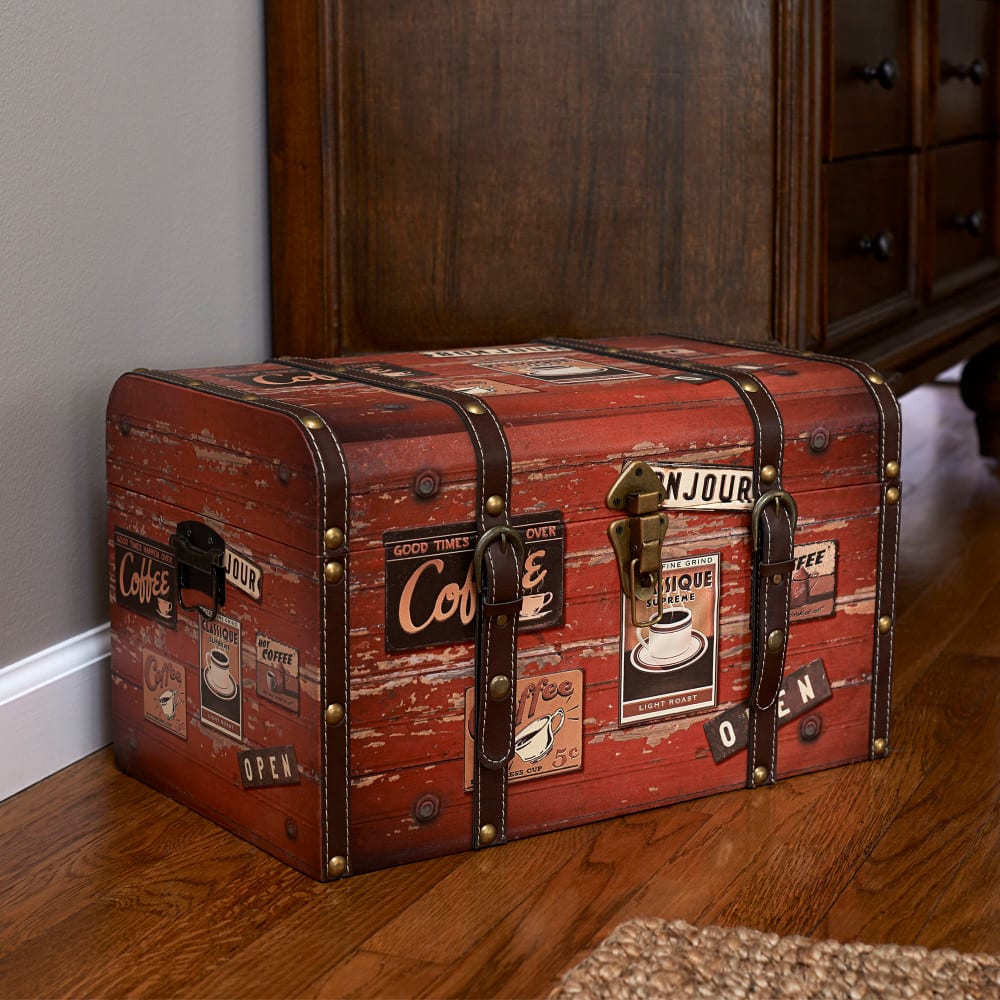 Household Essentials Coffee Shop Decorative Trunk