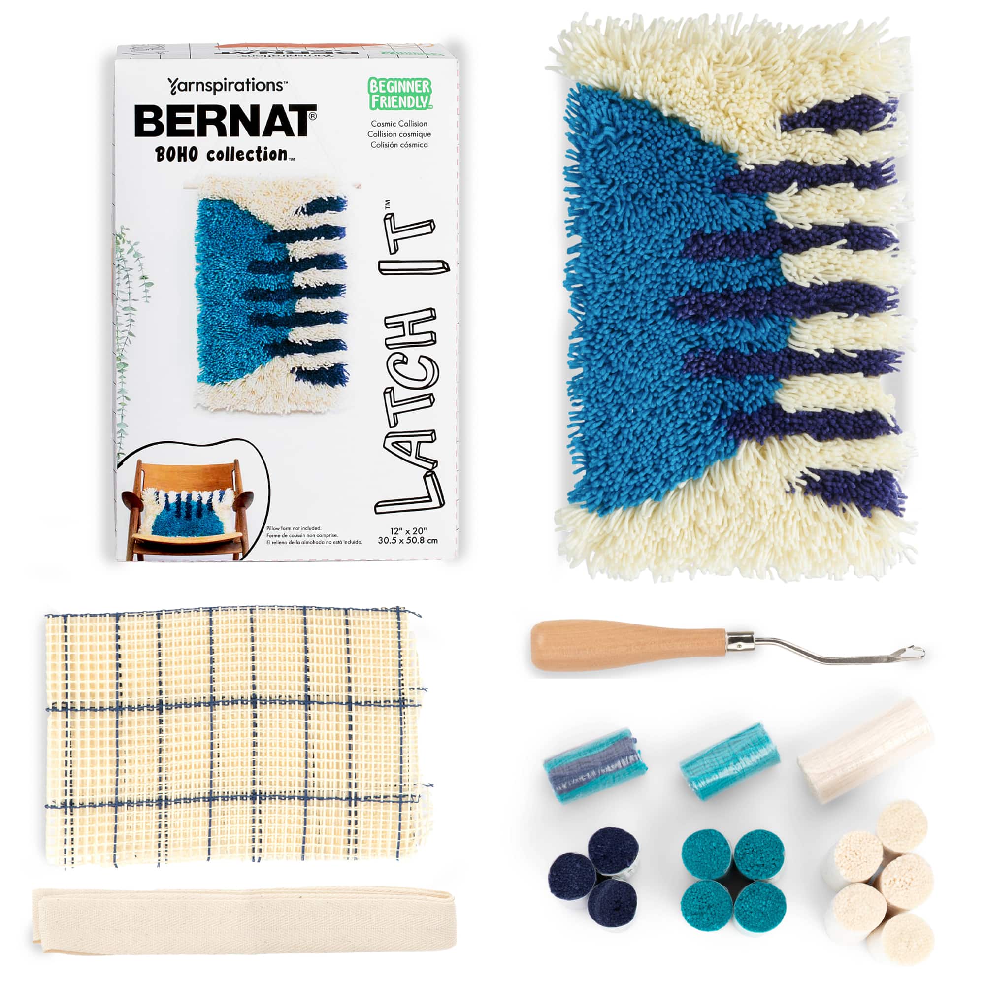 Bernat® Latch It™ Cosmic Collision Boho Yarn Kit