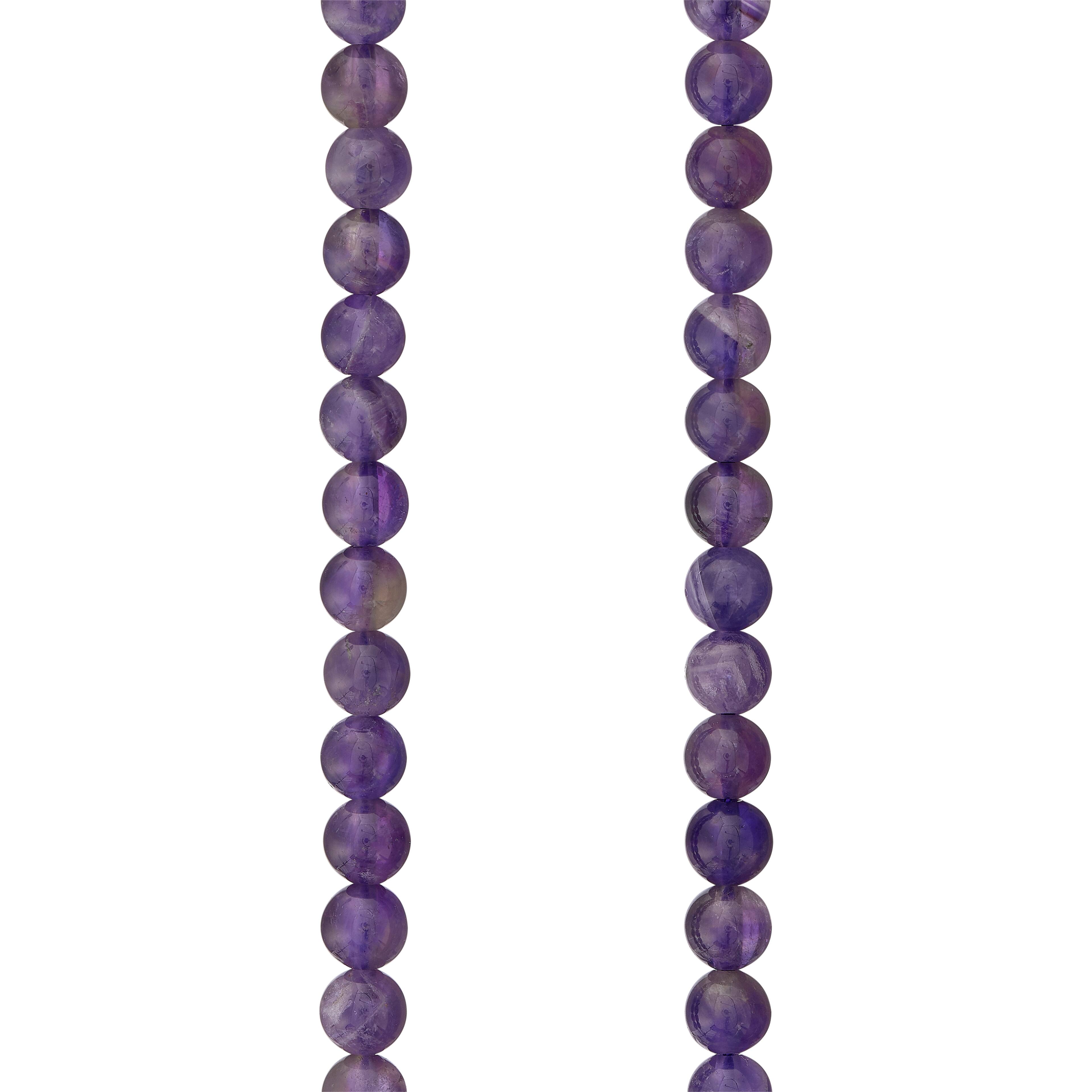 Purple Amethyst Round Beads, 6mm by Bead Landing™