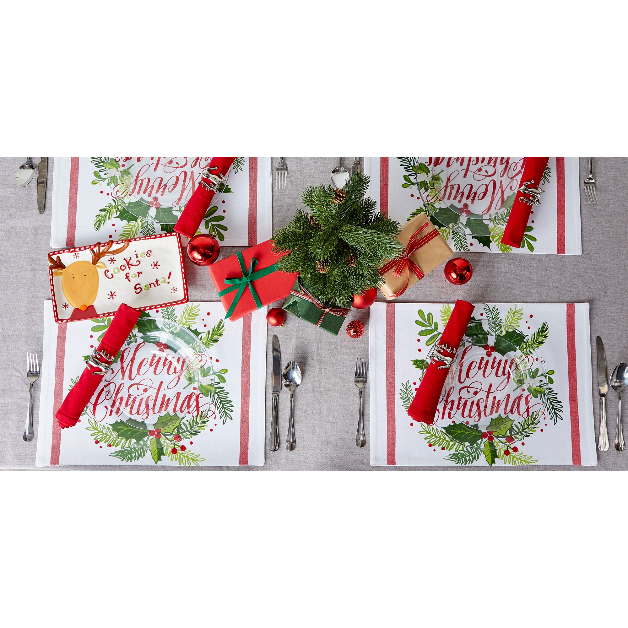 DII® Merry Christmas Print Placemats, 6ct.