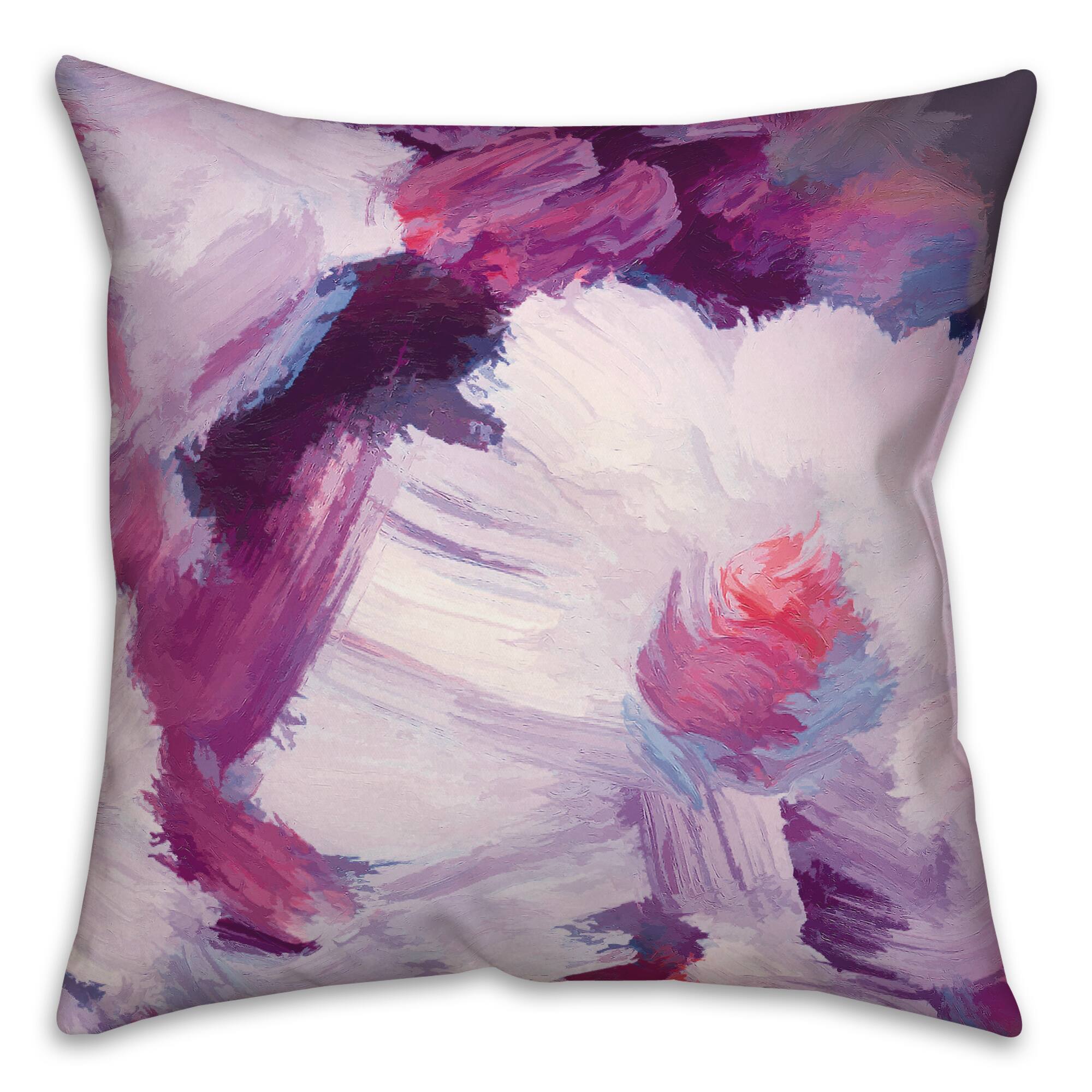 Lilac Florals 18" x 18" Throw Pillow