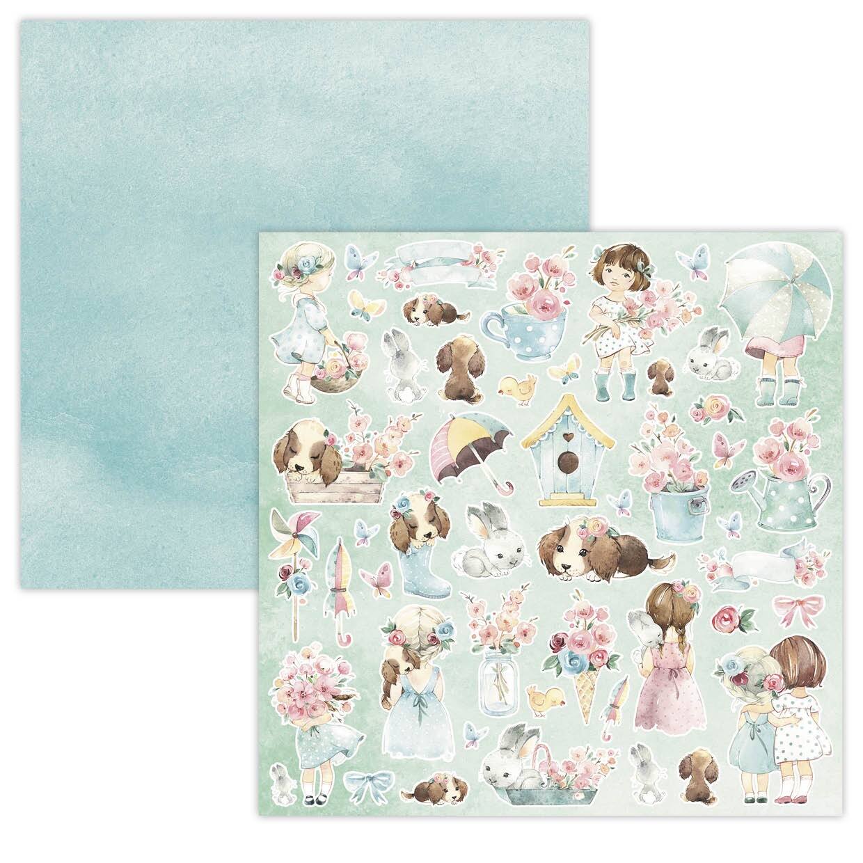 Studio Light Little Blossom Background Paper, 12&#x22; x 12&#x22;