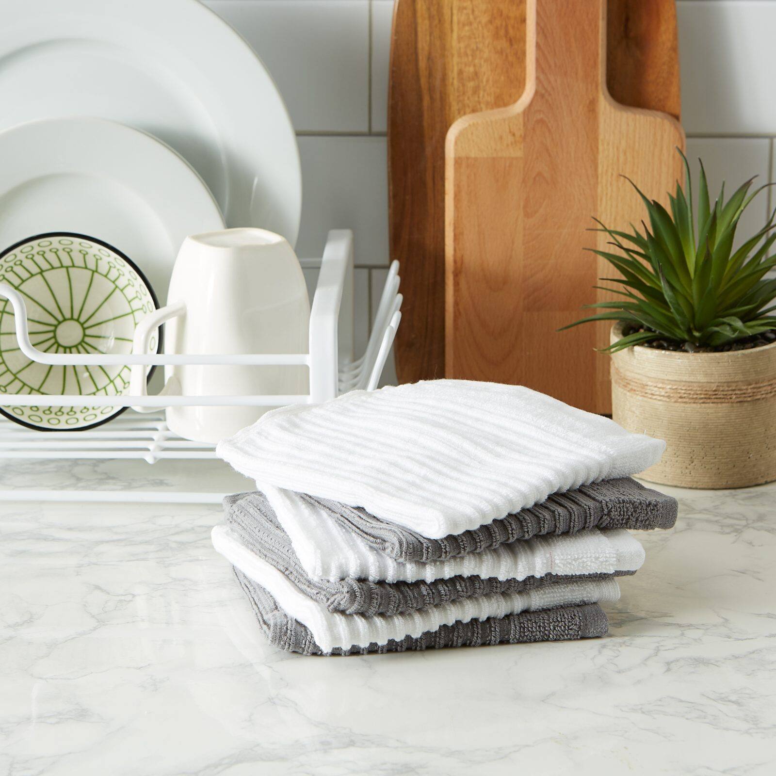 DII&#xAE; Ribbed Terry Dishcloths, 6ct.