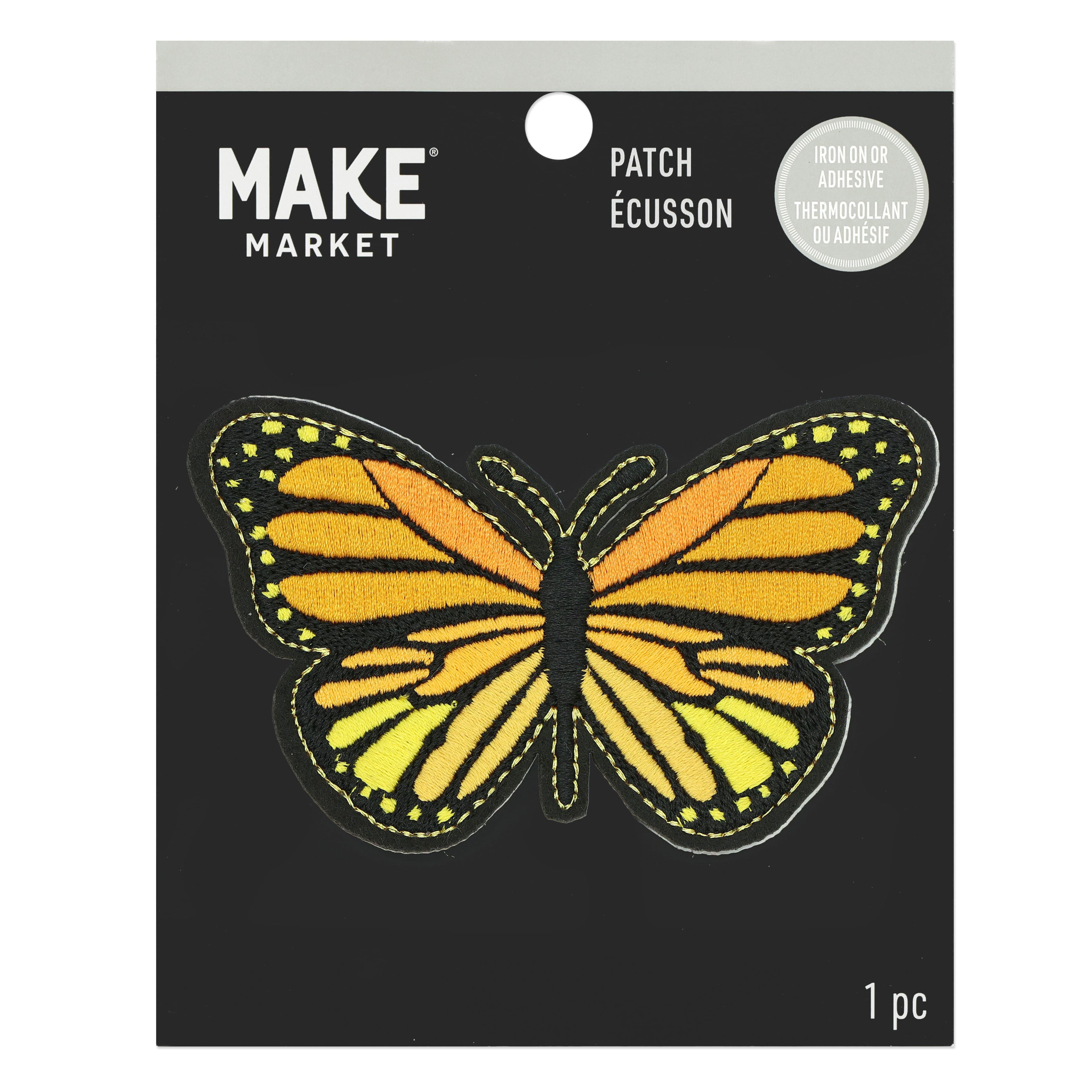 Iron-On & Adhesive Butterfly Embroidered Patch by Make Market®