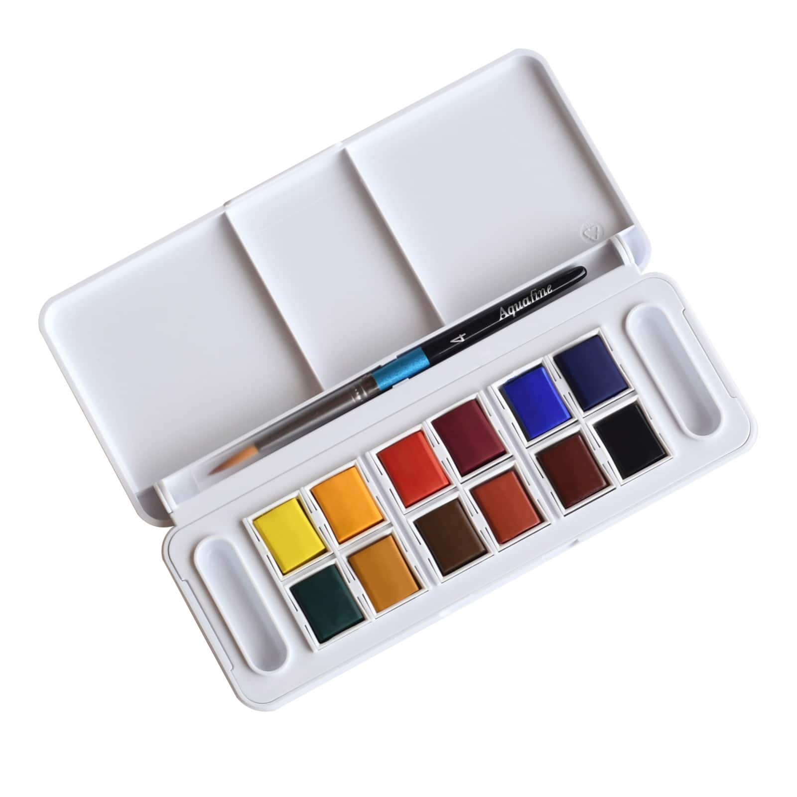 Daler-Rowney® Aquafine Half Pan Travel 12 Color Watercolor Set