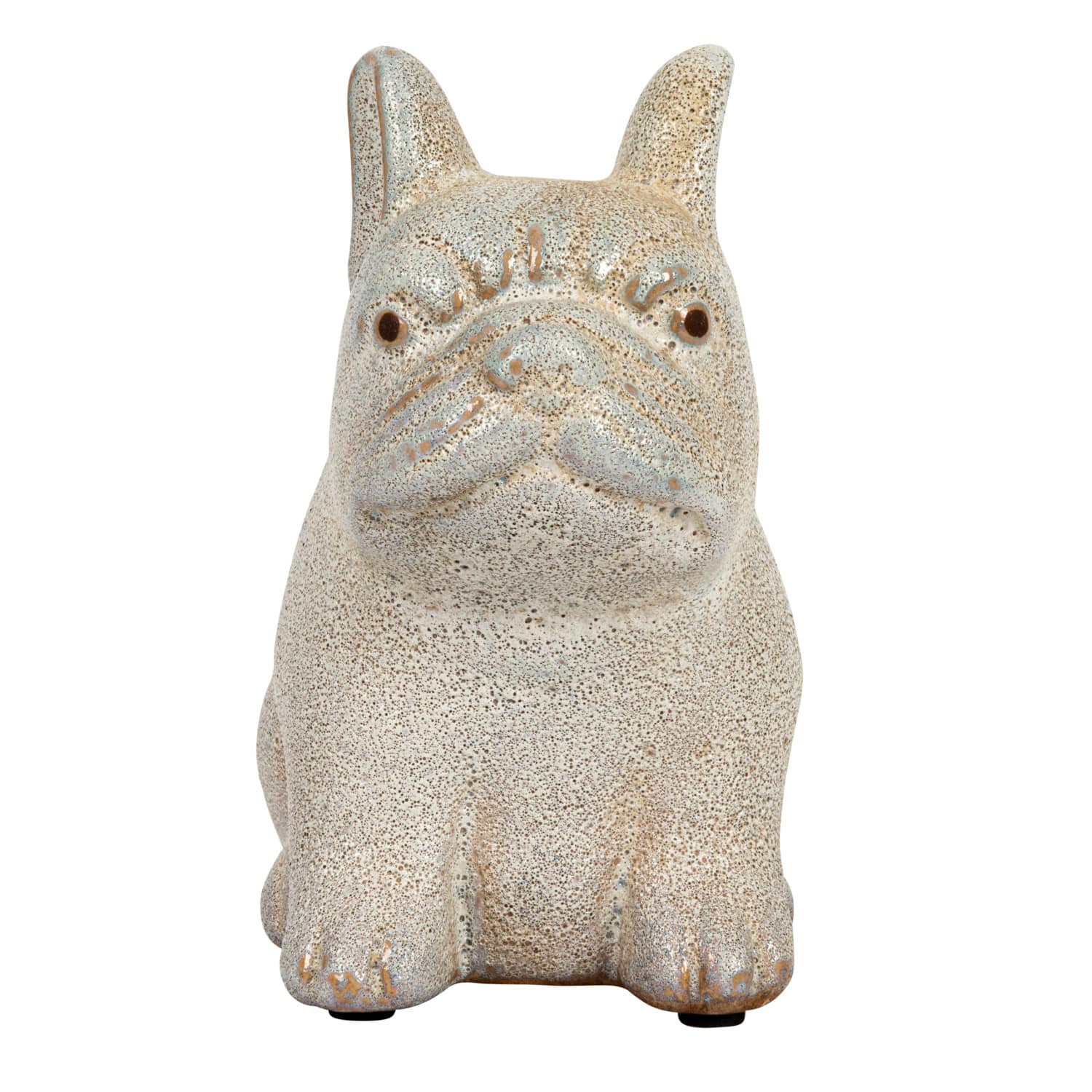 6.25&#x22; White Terra Cotta French Bulldog Figurine