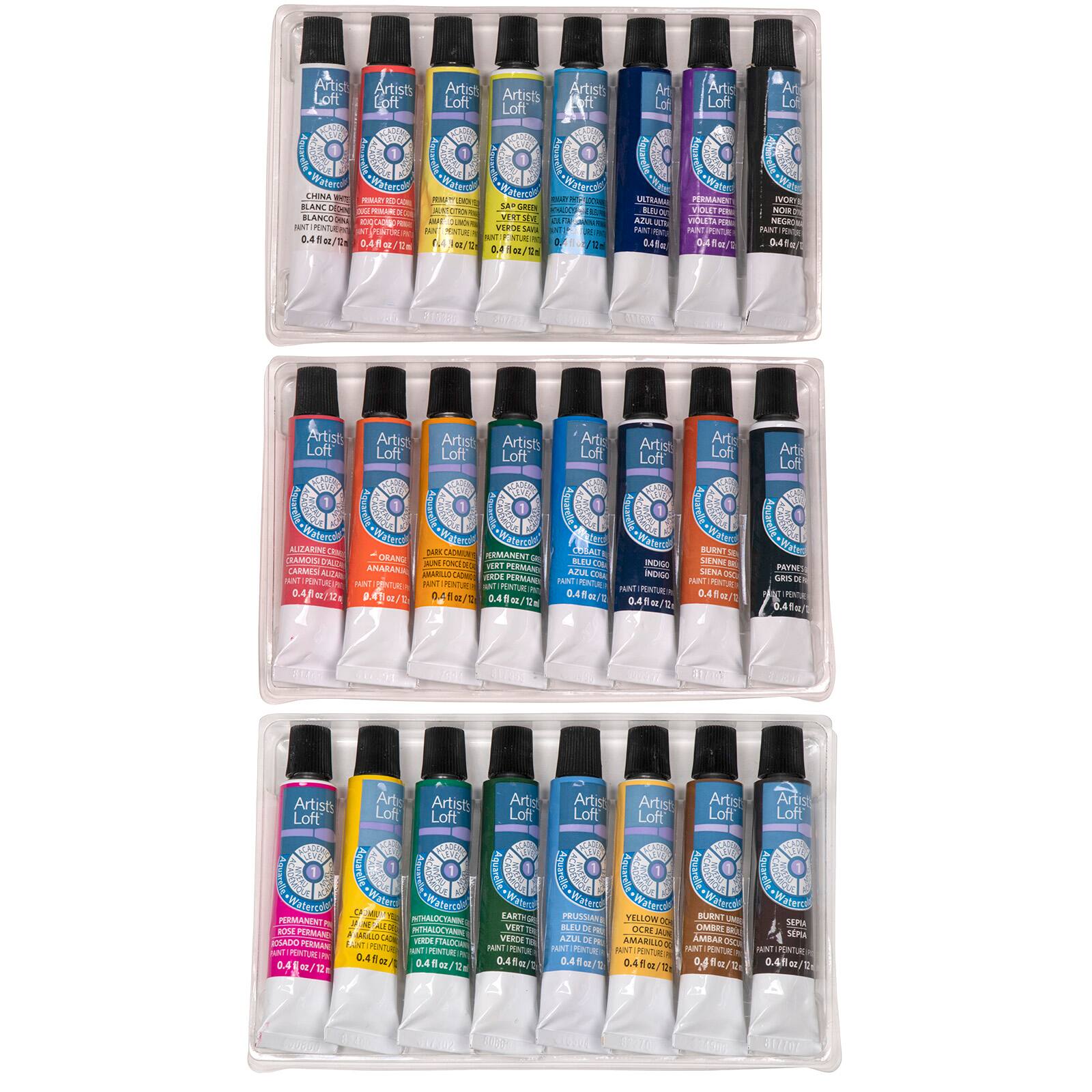 12 Packs: 24 ct. (288 total) Watercolor Paint Set by Artist&#x27;s Loft&#x2122;