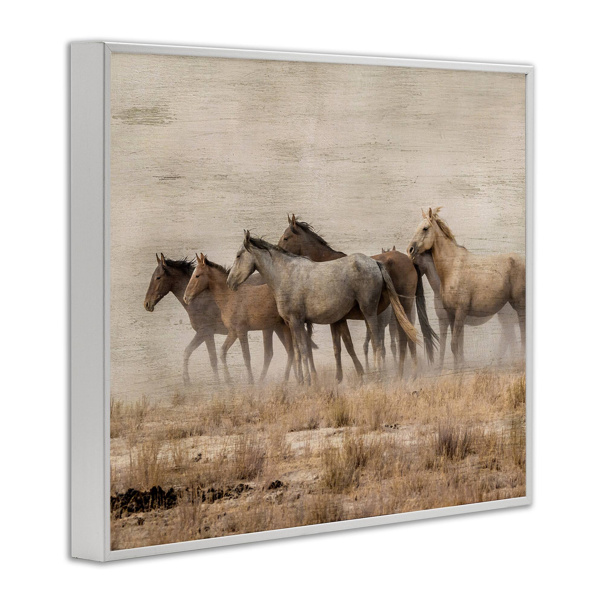 Stupell Industries Galloping Horse Herd Countryside Framed Giclee Art