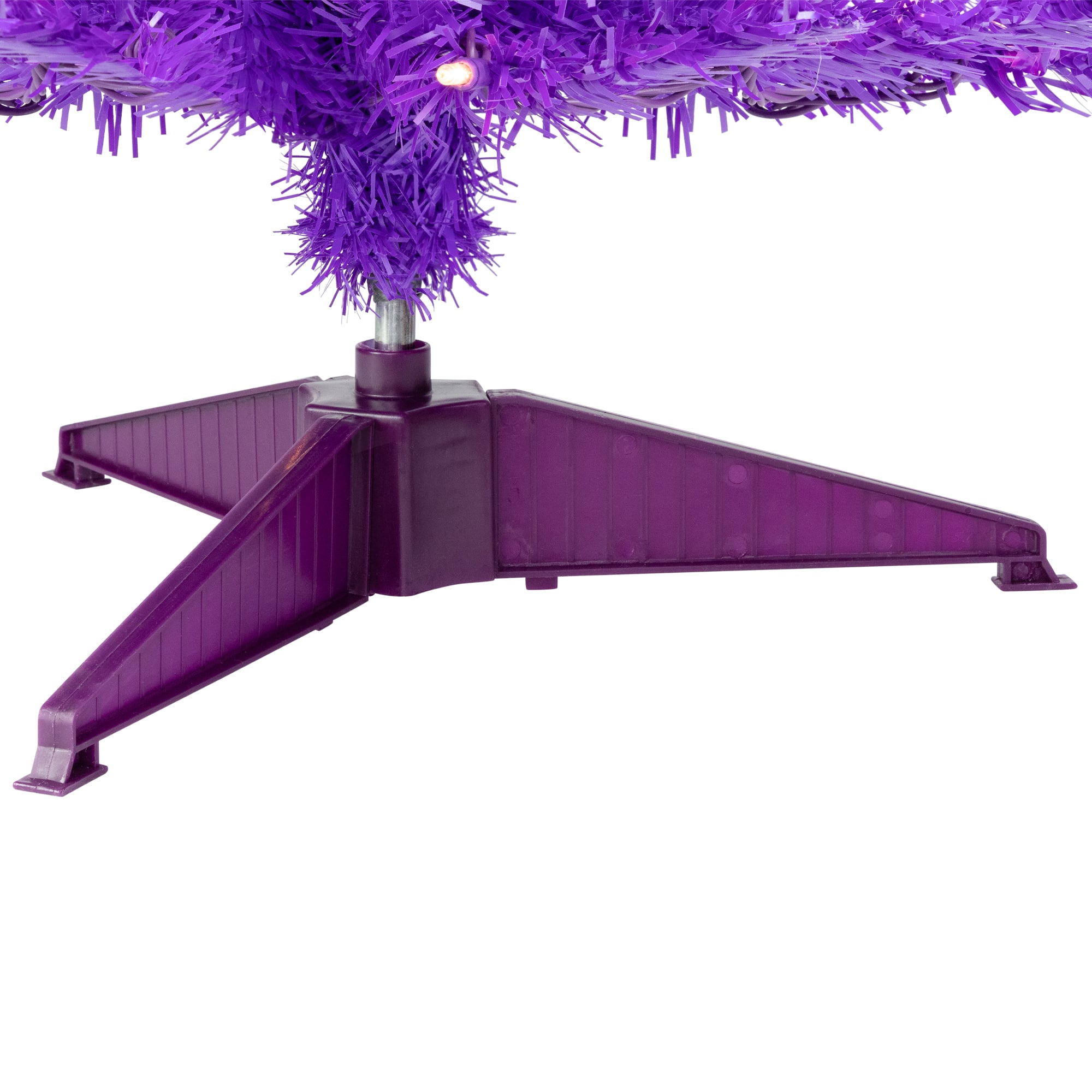 4ft. Pre-Lit Medium Purple Pine Artificial Christmas Tree, Clear Lights