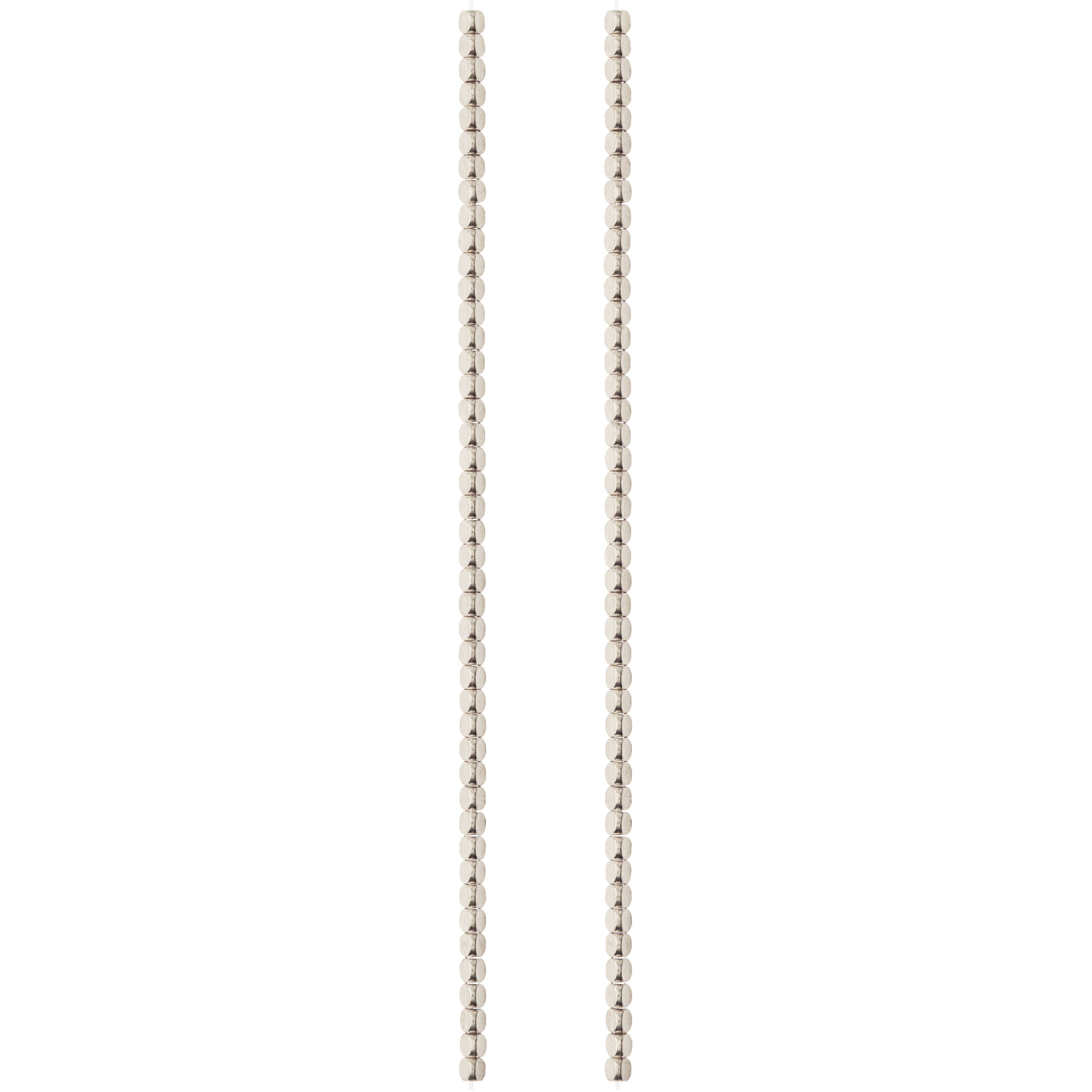 Rhodium Metal Irregular Shape Beads, 3mm by Bead Landing&#x2122;