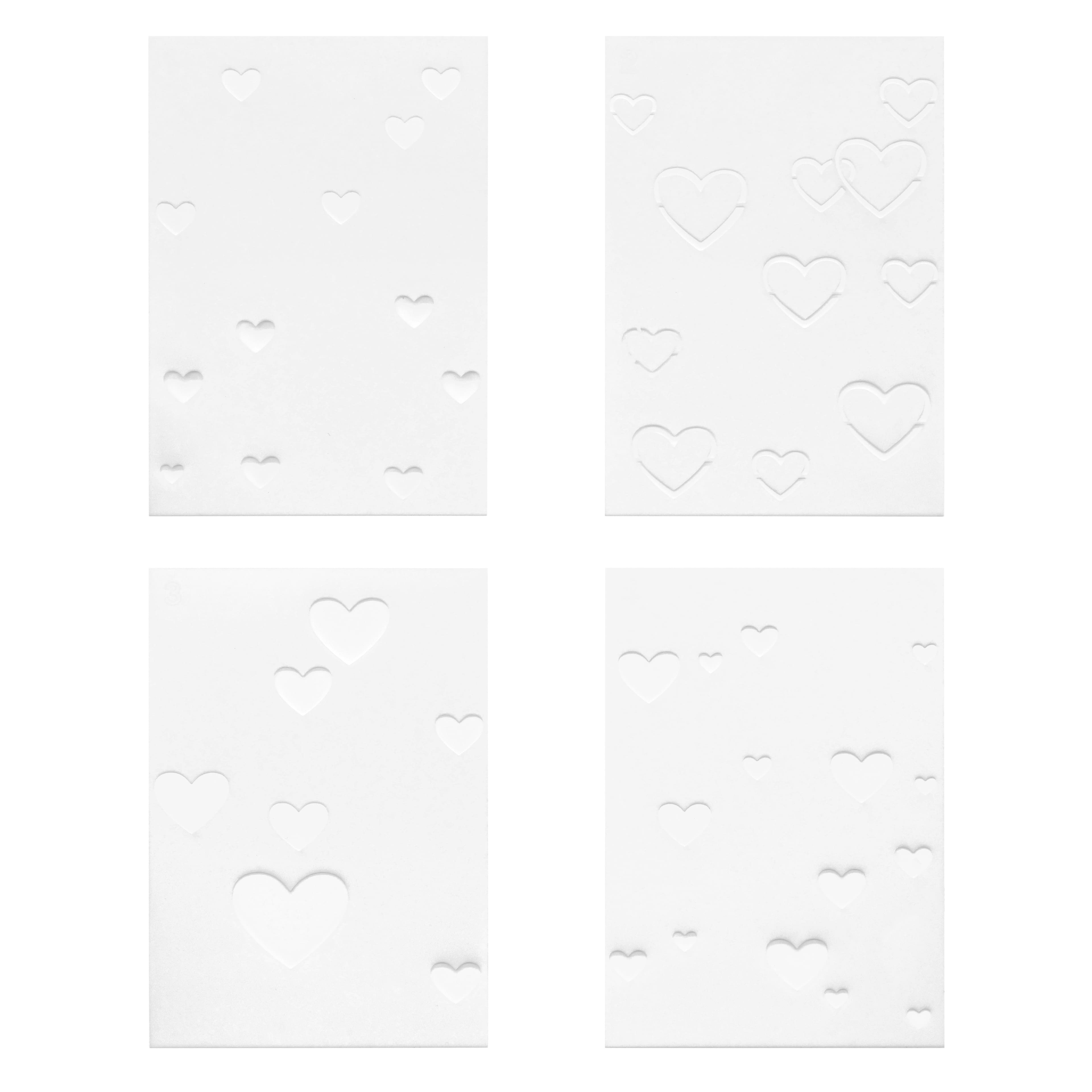 4&#x22; x 6&#x22; Heart Print Layering Stencil Set by Recollections&#x2122;