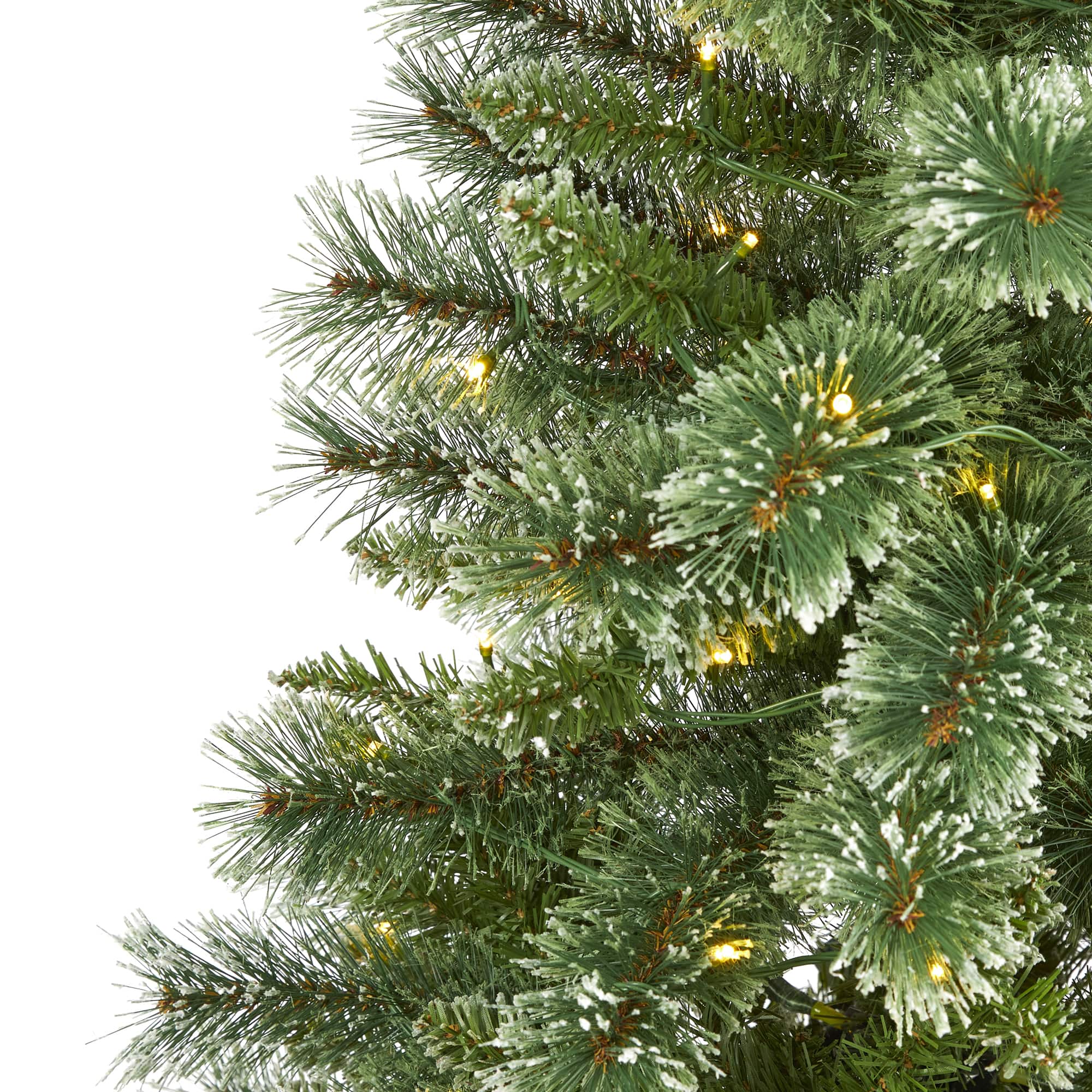 5ft. Pre-Lit Wisconsin Slim Snow Tip Pine Artificial Christmas Tree with Clear LED Lights