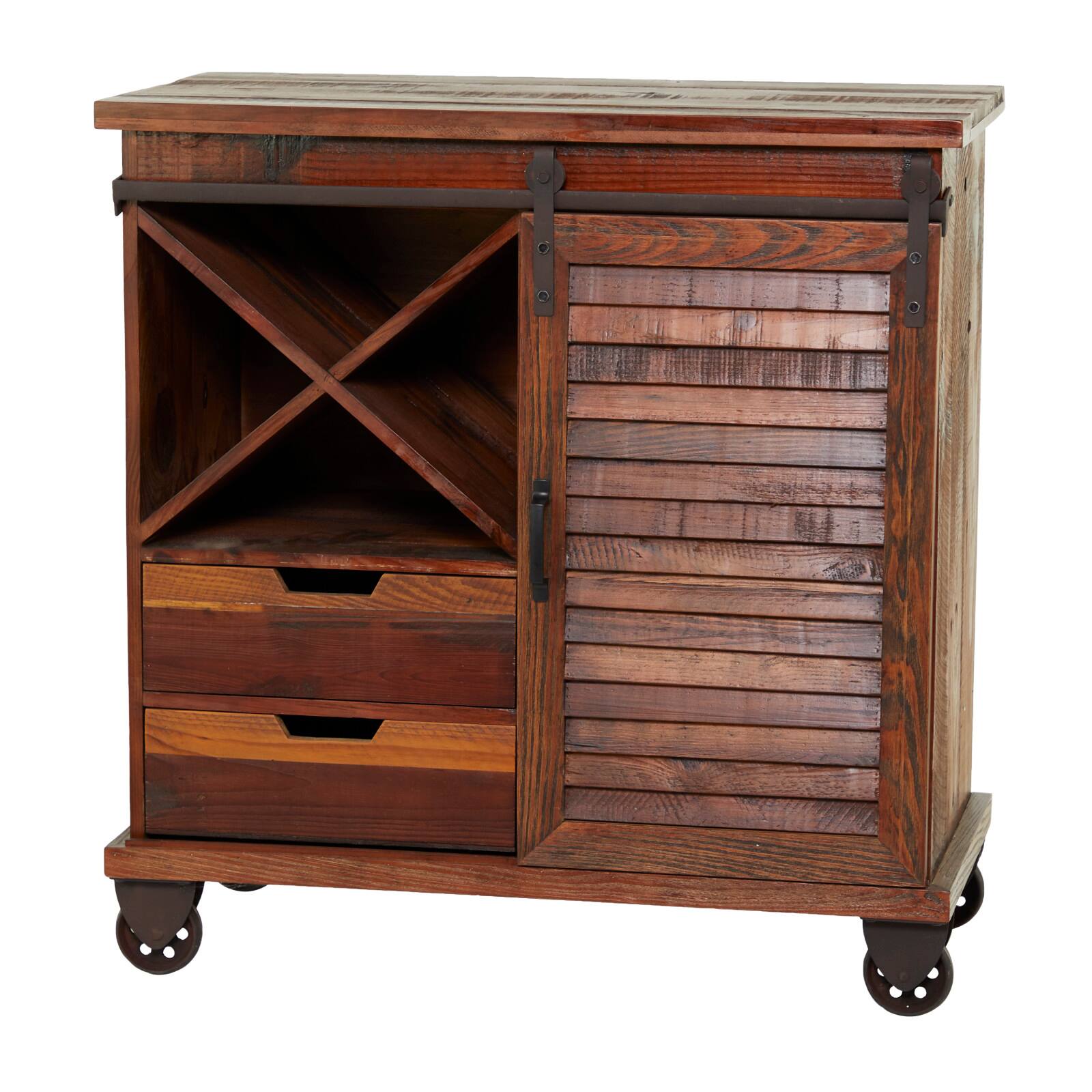 Brown Metal Rustic Cabinet 33 x 32 x 16 By Ivory And Iris