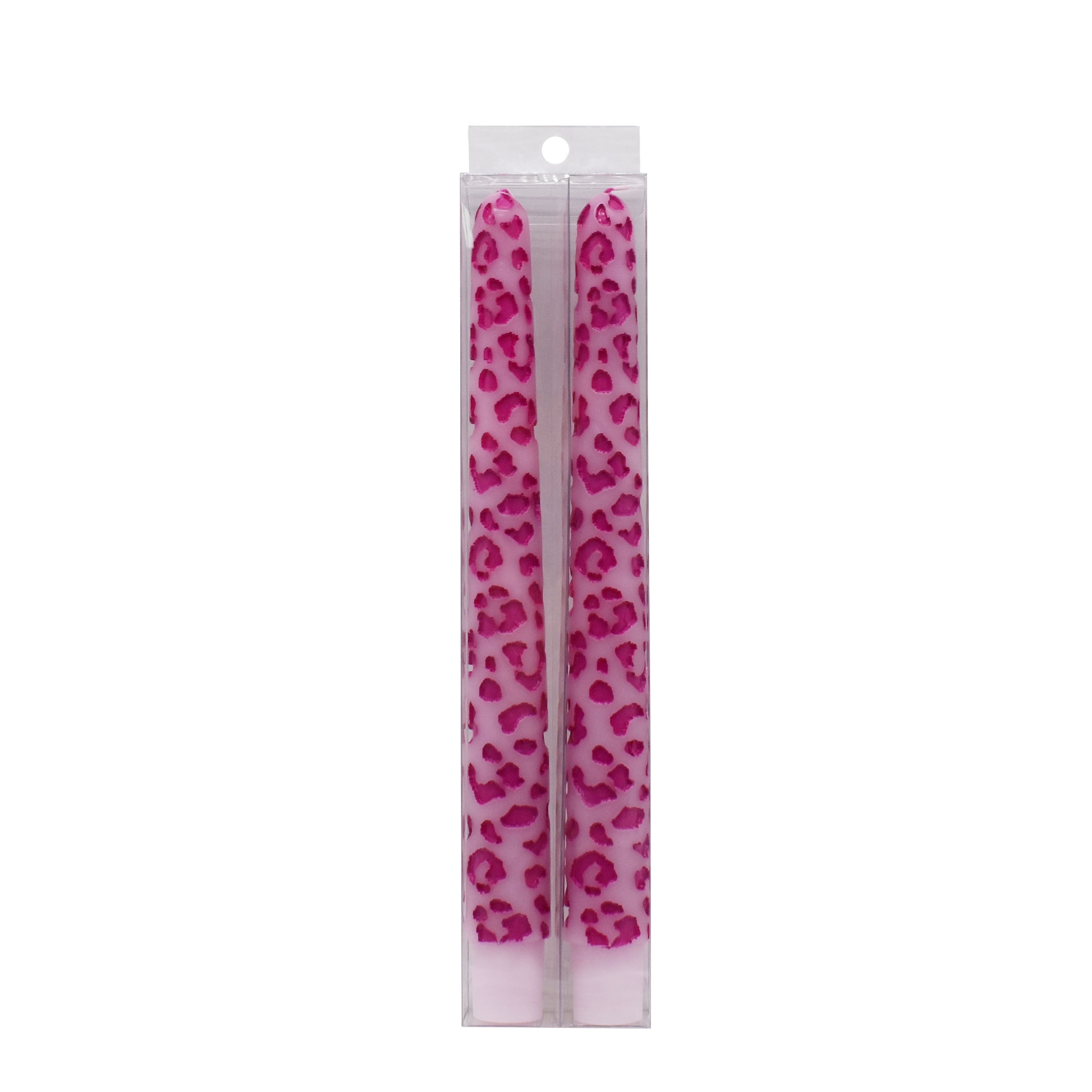10" Pink Leopard Taper Candles, 2ct. by Ashland®