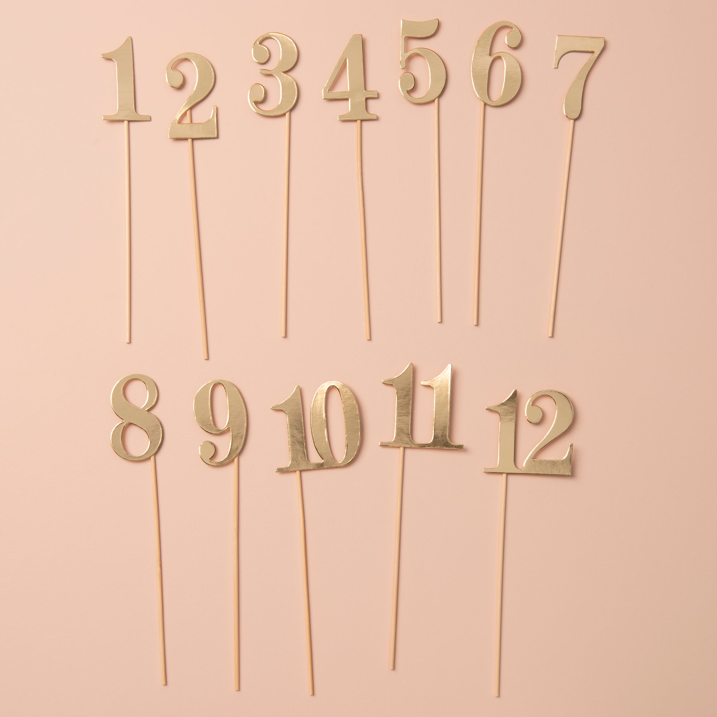 1-12 Gold Table Numbers by Celebrate It™