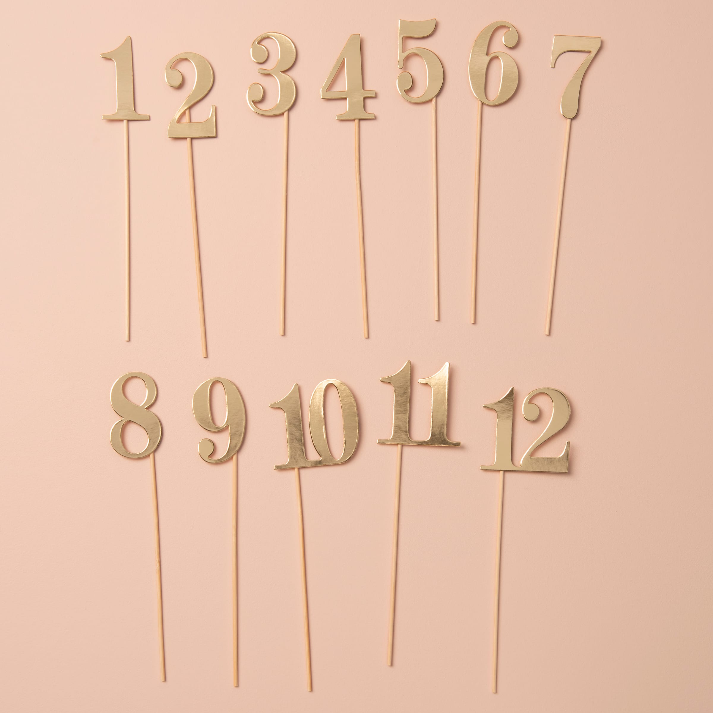 1-12 Gold Table Numbers by Celebrate It&#x2122;