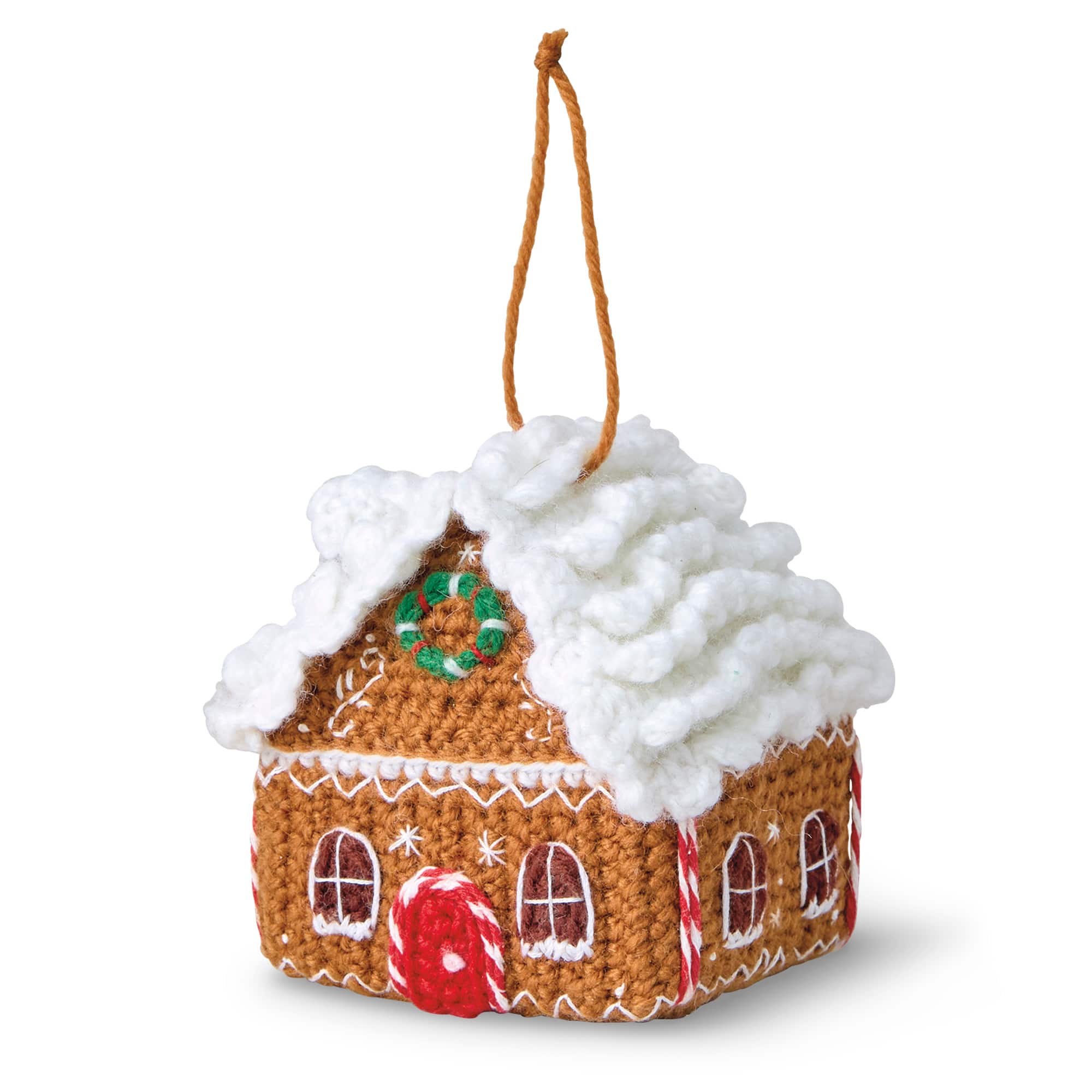 Intermediate Gingerbread House Amigurumi Crochet Ornament Kit by Loops & Threads®