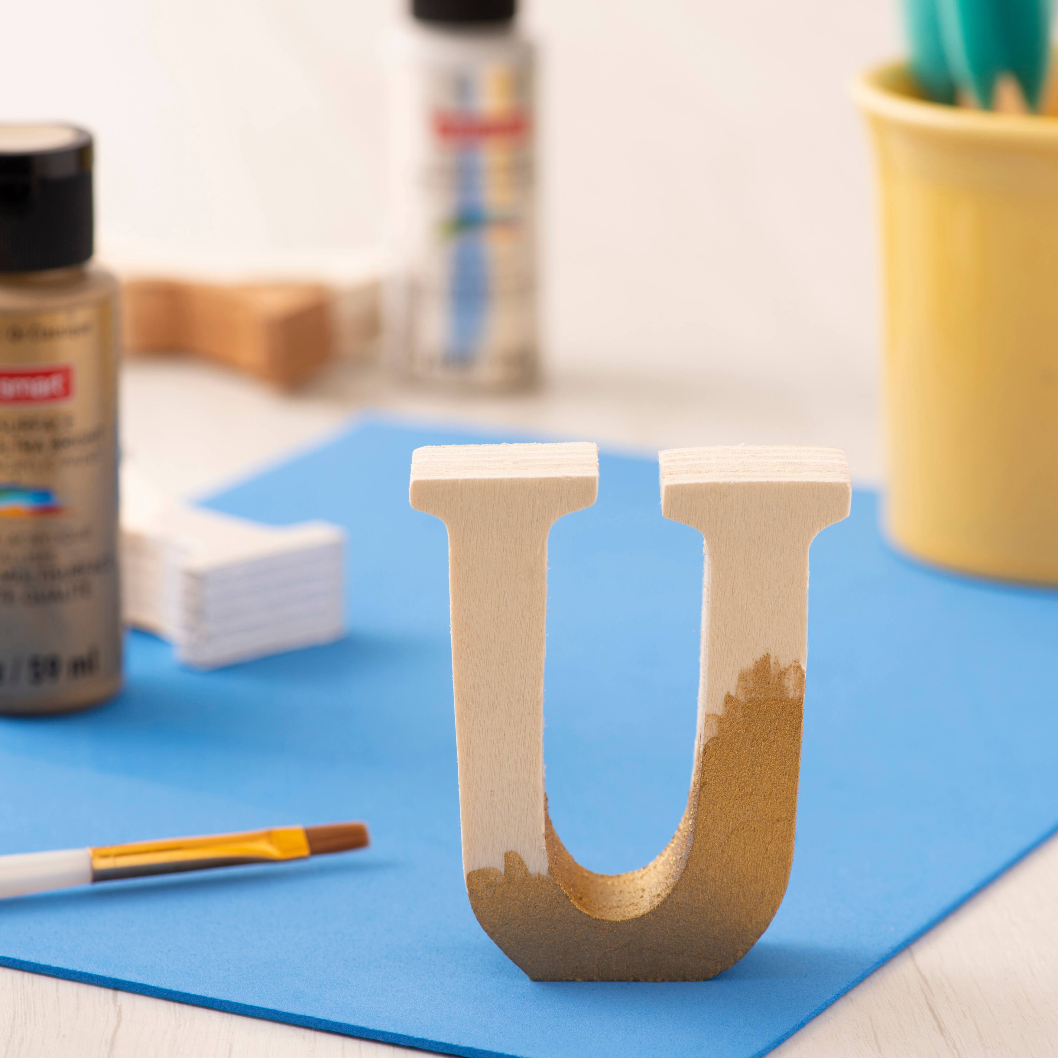 12 Pack: 3&#x22; Chunky Wood Letter by Make Market&#xAE;