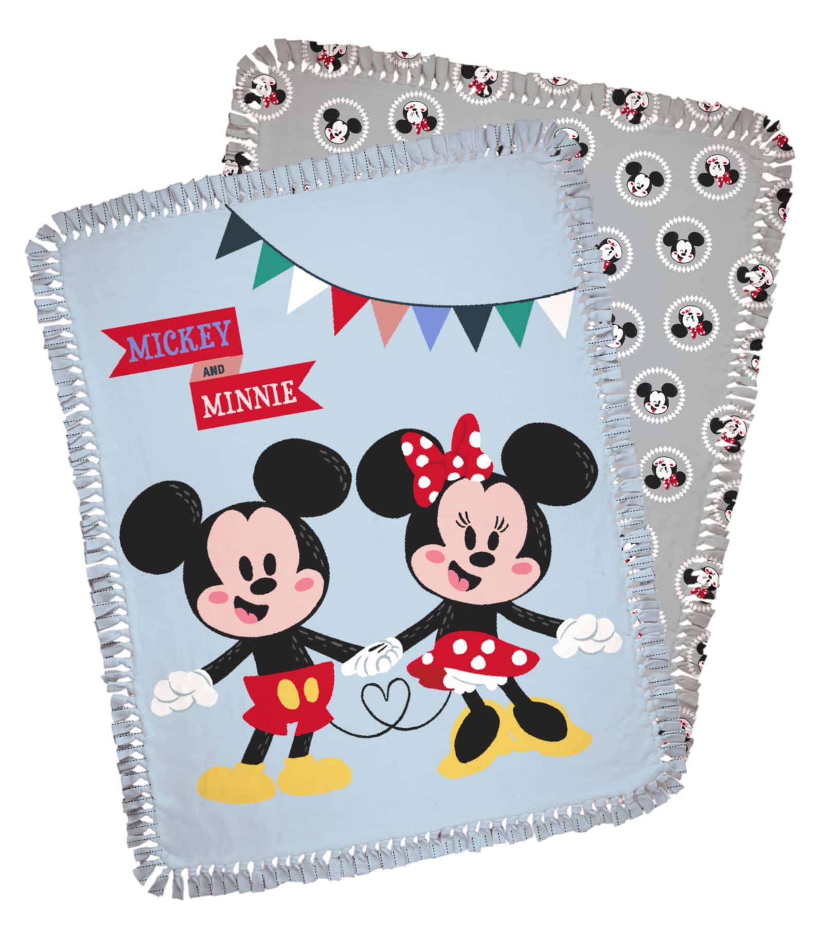 Disney® 48" Mickey & Minnie Star of the Show No Sew Fleece Throw Kit