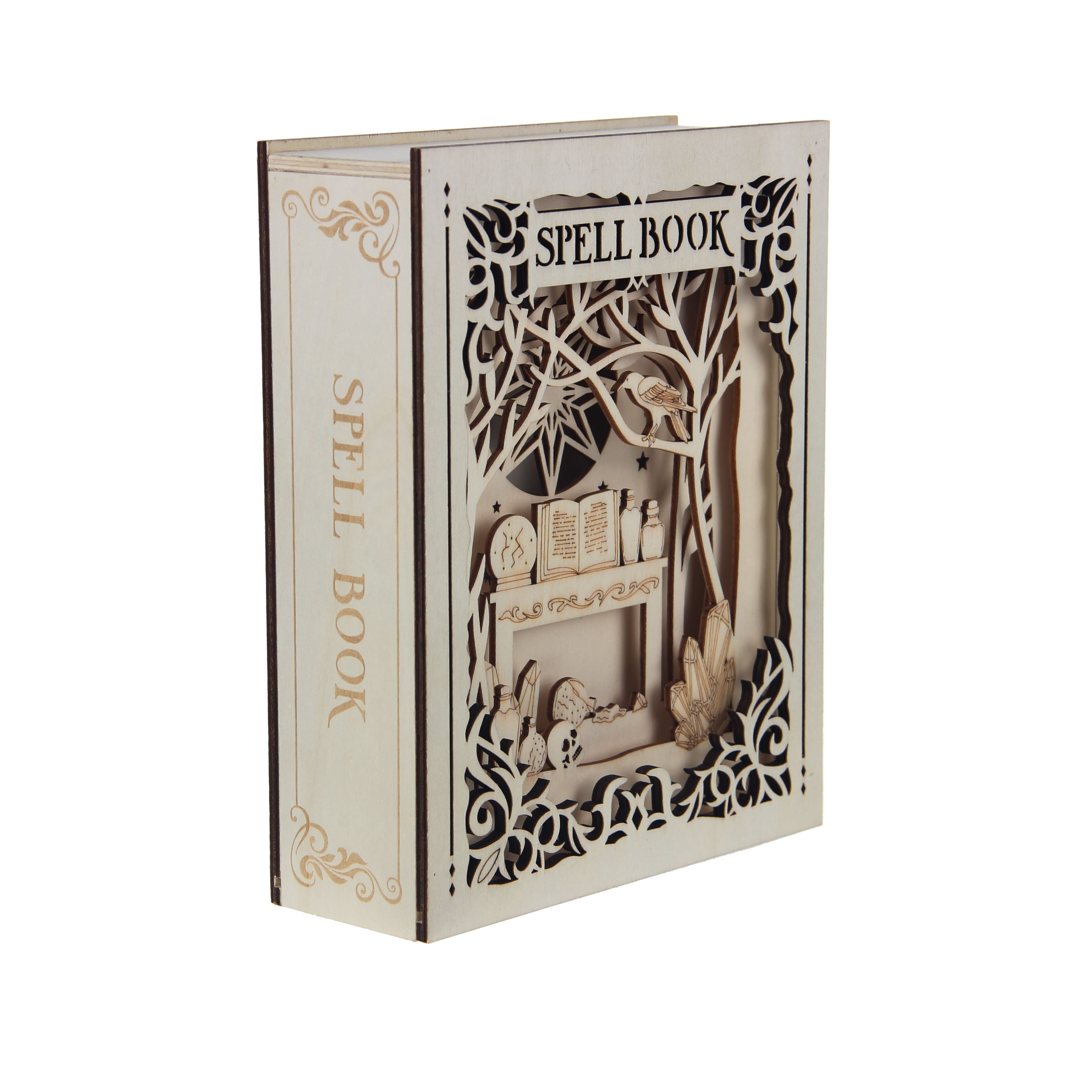 8.5&#x22; Spellbook DIY LED Plywood D&#xE9;cor by Make Market&#xAE;