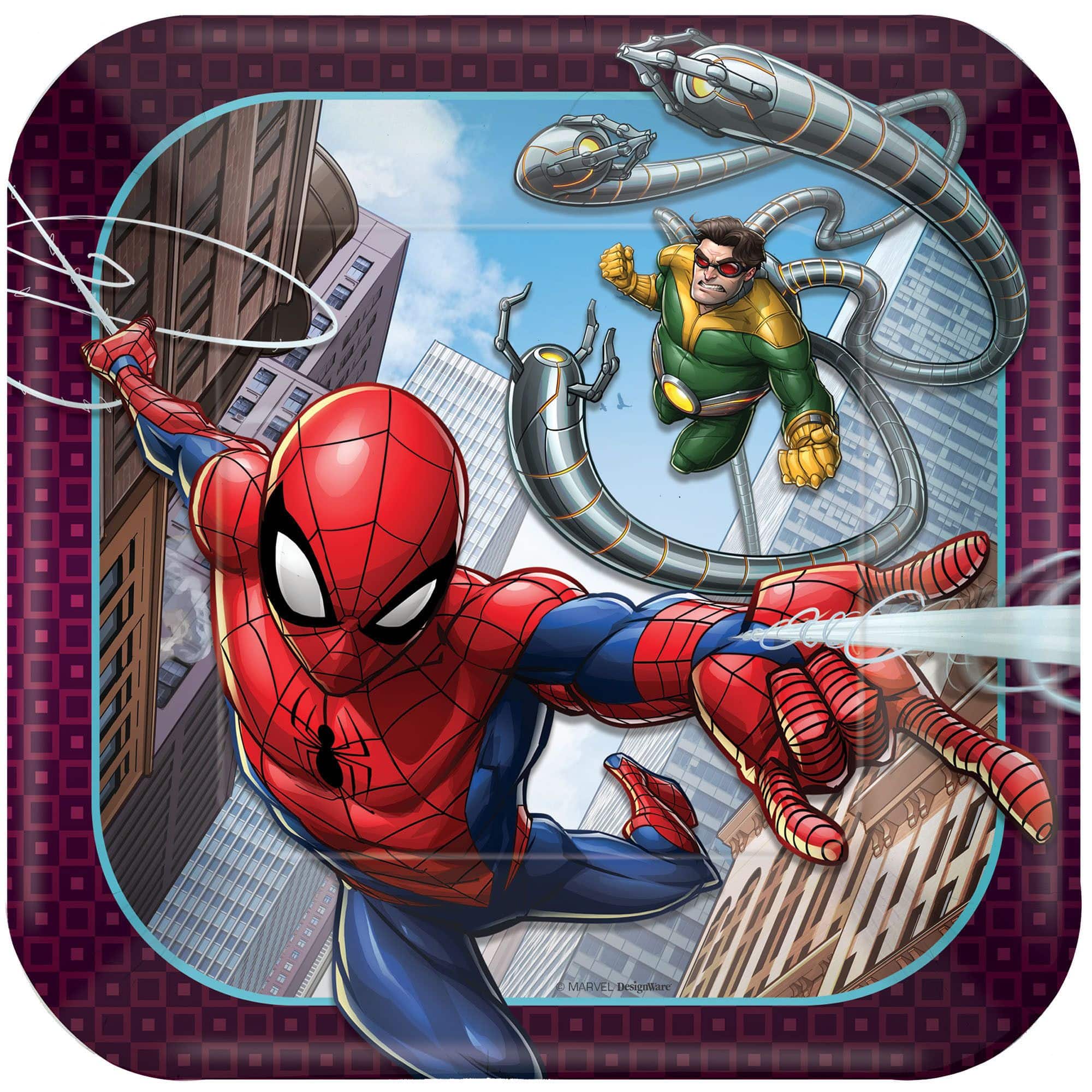 7&#x22; Spiderman Paper Plates, 8ct.