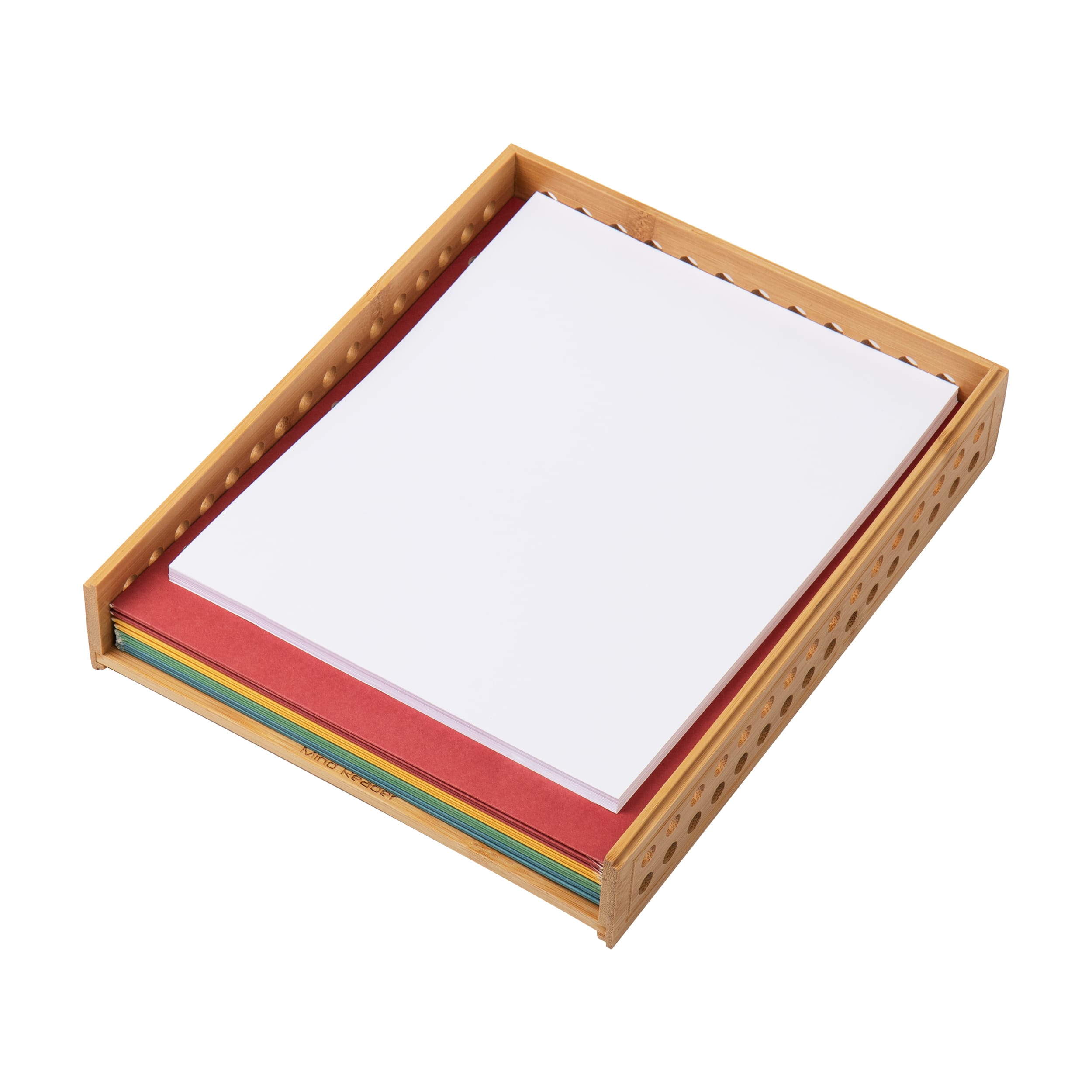 Mind Reader Lattice Collection Rayon from Bamboo Paper Tray &#x26; Pen Cup Set